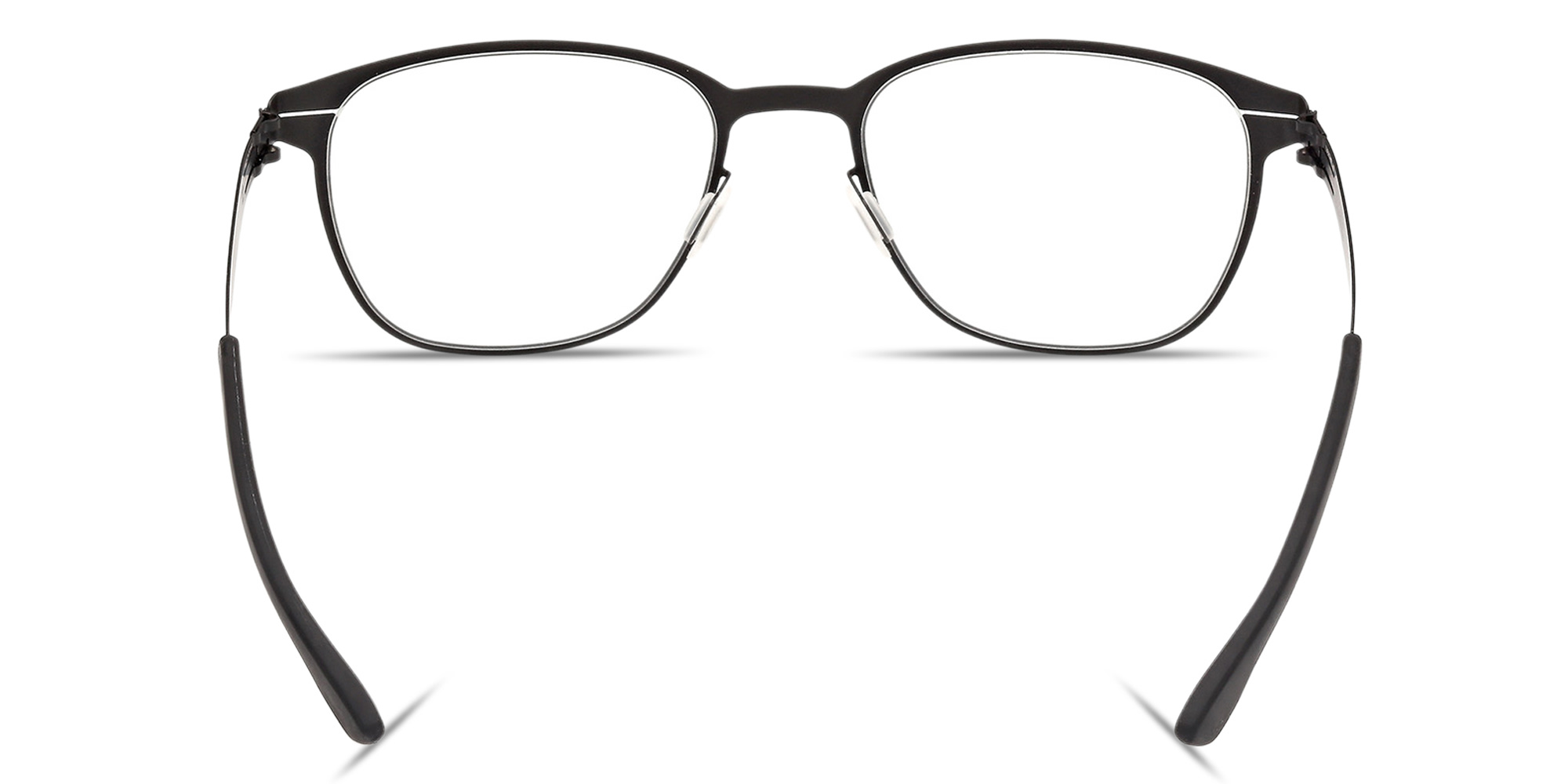 Shop ic! berlin Luka Unisex Square Eyeglasses in Matte Black online.