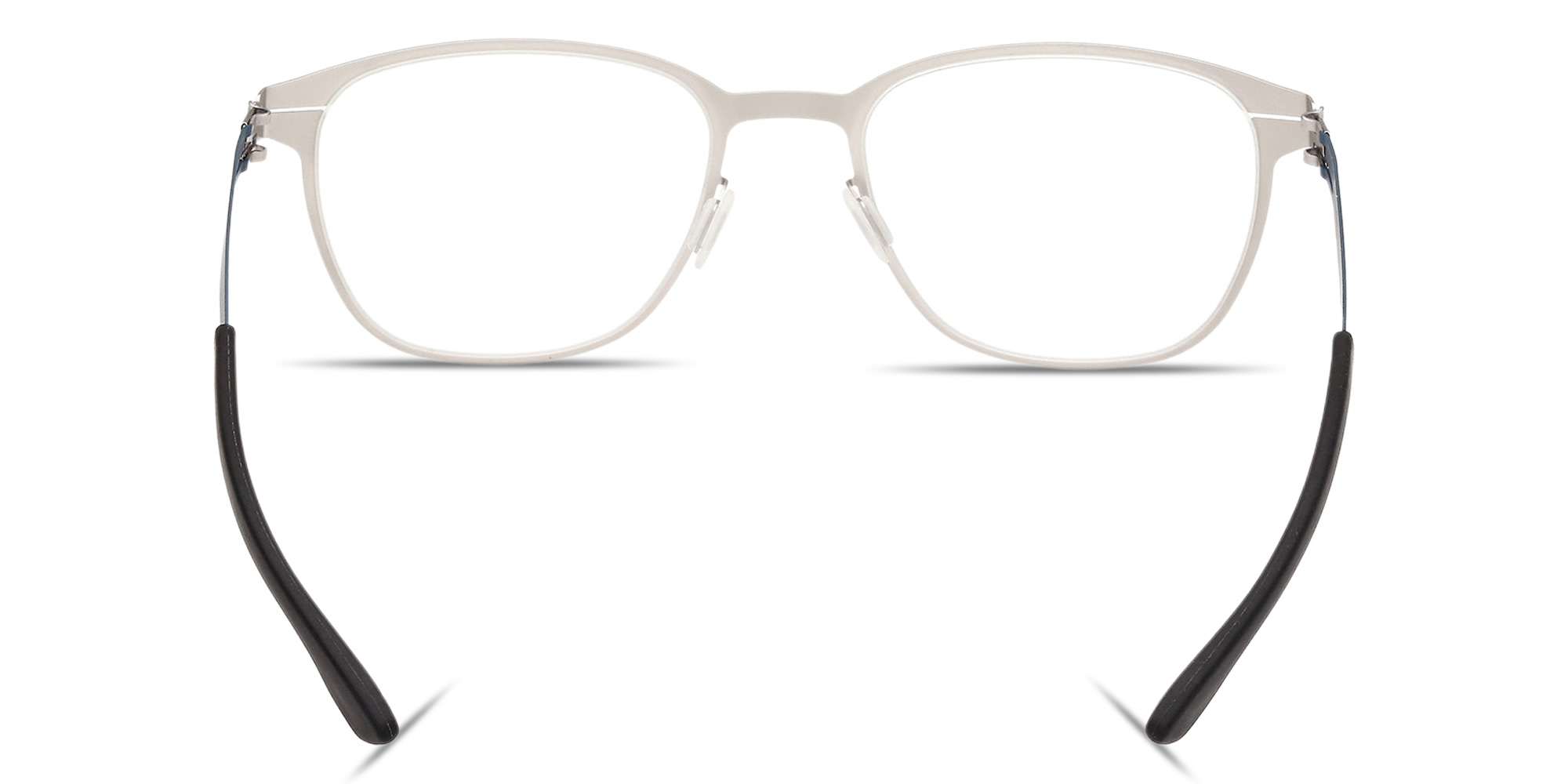 Shop ic! berlin Luka Unisex Square Eyeglasses in Matte Light Ruthenium online.