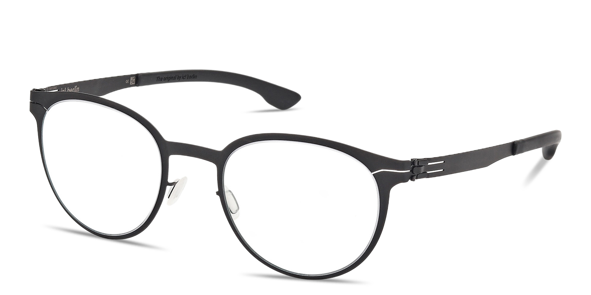 Shop ic! berlin Robin Unisex Panthos Eyeglasses in Matte Black online.