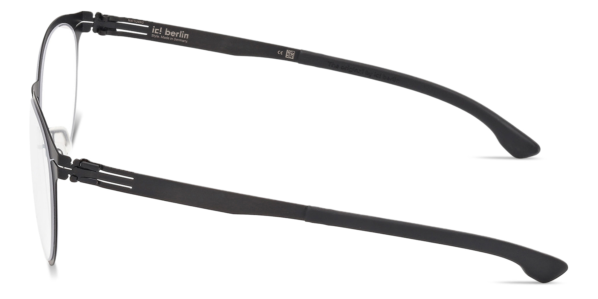 Shop ic! berlin Robin Unisex Panthos Eyeglasses in Matte Black online.