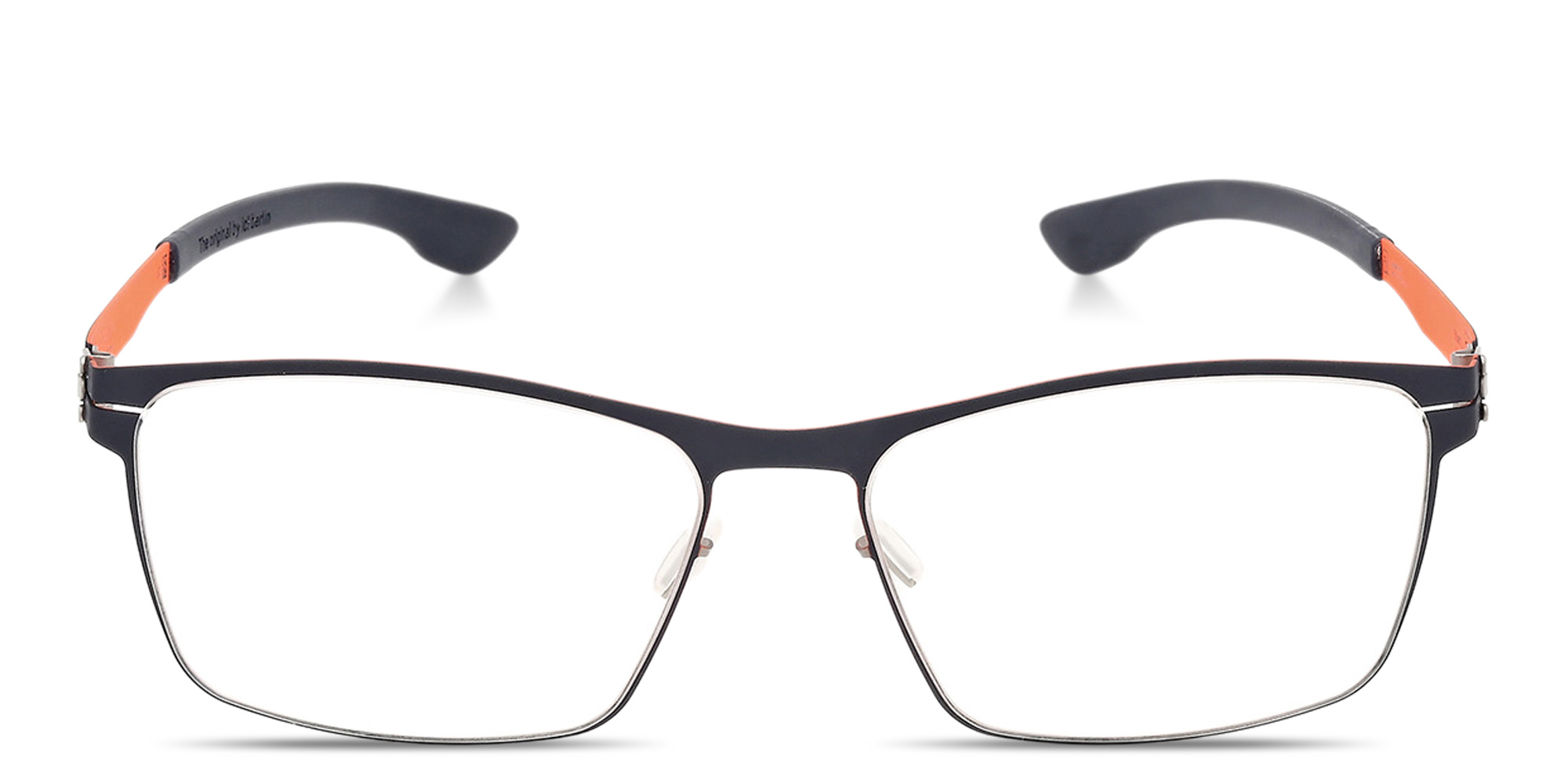 Shop ic! berlin Stuart L. Wide Square Eyeglasses in Blue online.
