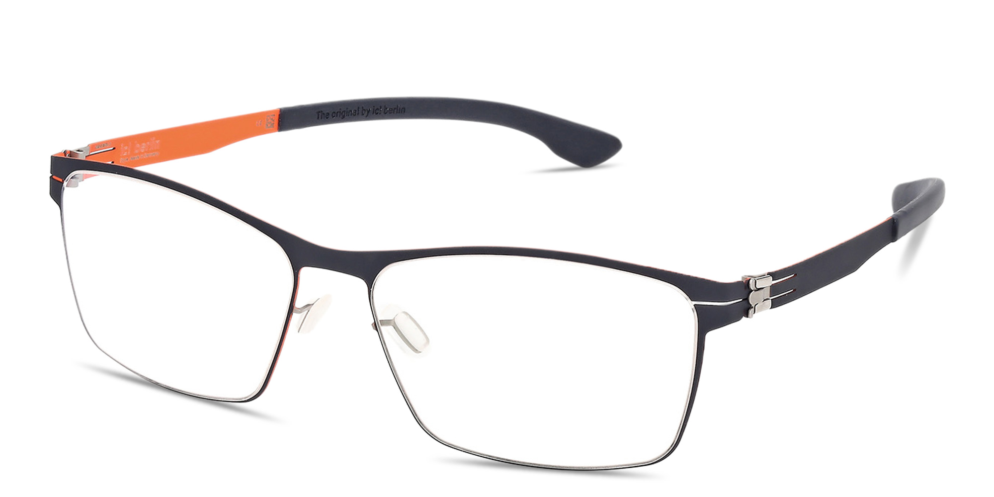 Shop ic! berlin Stuart L. Wide Square Eyeglasses in Blue online.