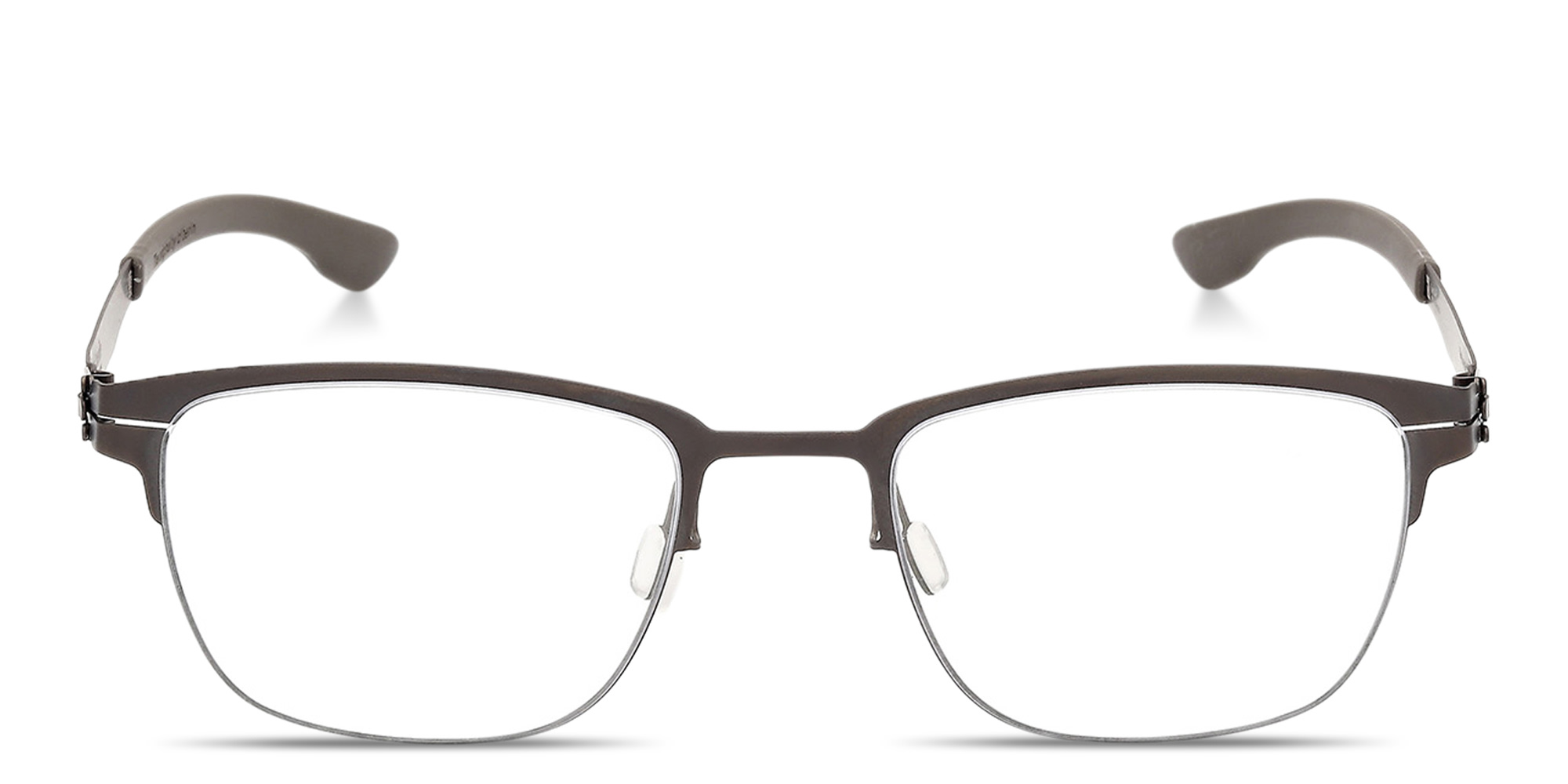 Shop ic! berlin The Lone Wolf Square Eyeglasses in Dark Brown online.