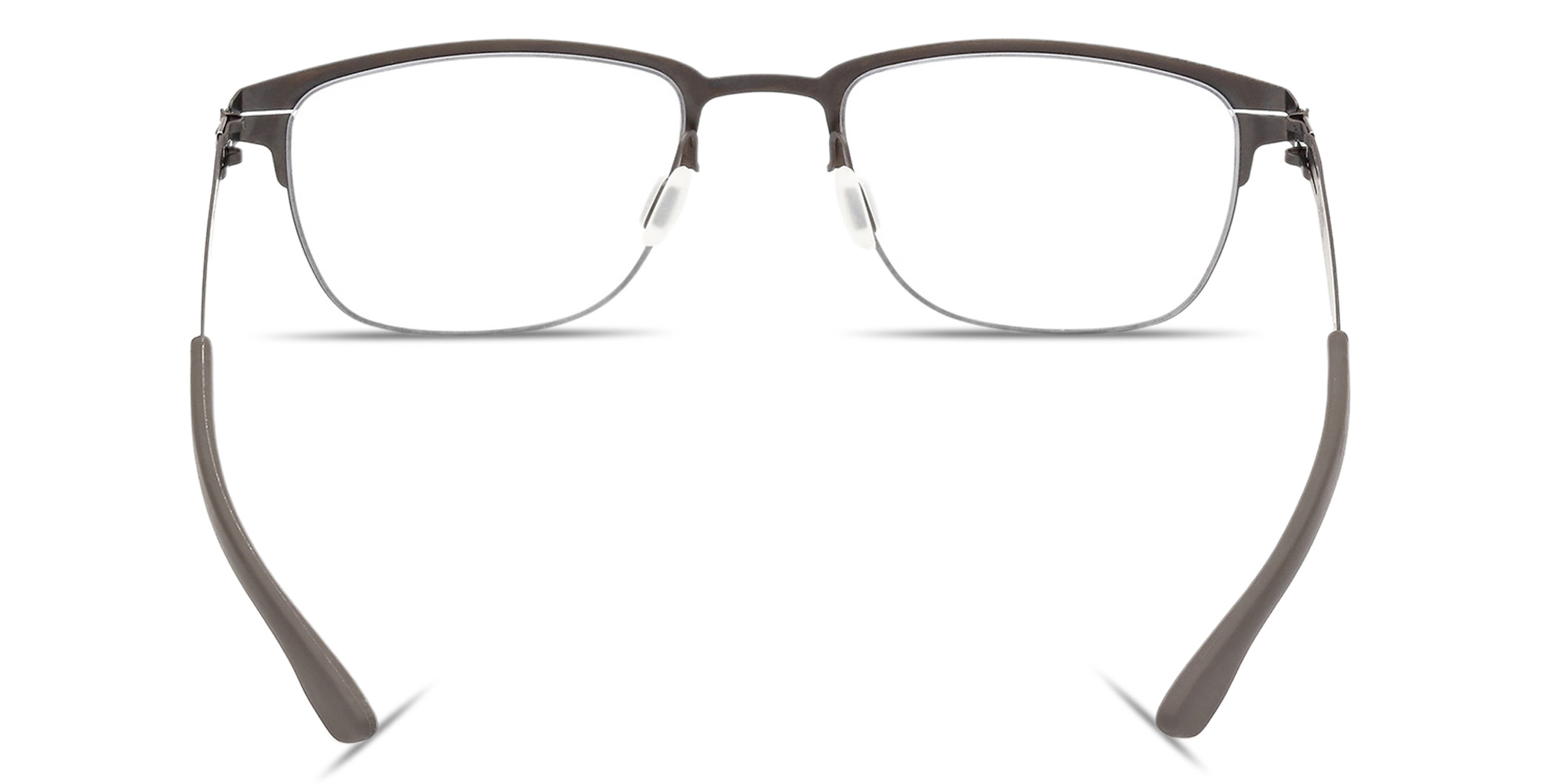 Shop ic! berlin The Lone Wolf Square Eyeglasses in Dark Brown online.
