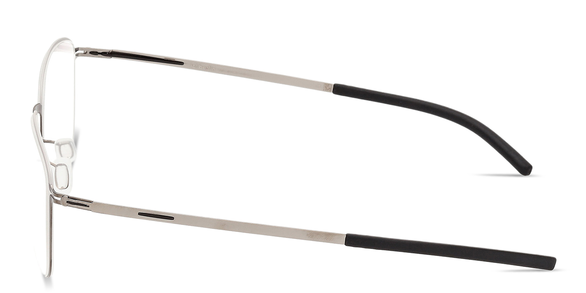 Shop ic! berlin Vento Irregular Eyeglasses in Shiny Graphite online.