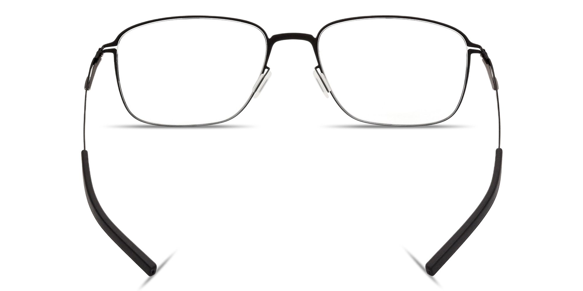 Shop ic! berlin Vento Irregular Eyeglasses in Shiny Black online.