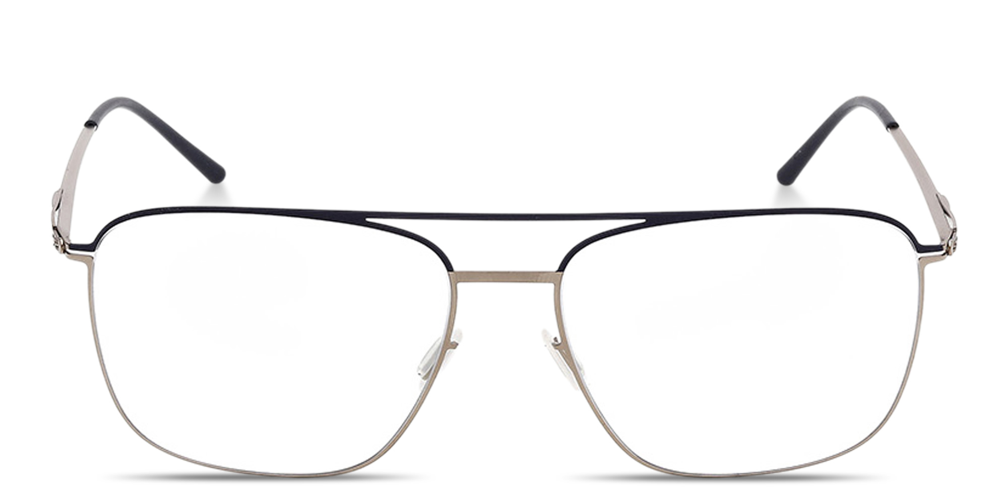 ic! berlin Wes Unisex Wide Aviator Eyeglasses in Matte Light Bronze – Product Photo 1