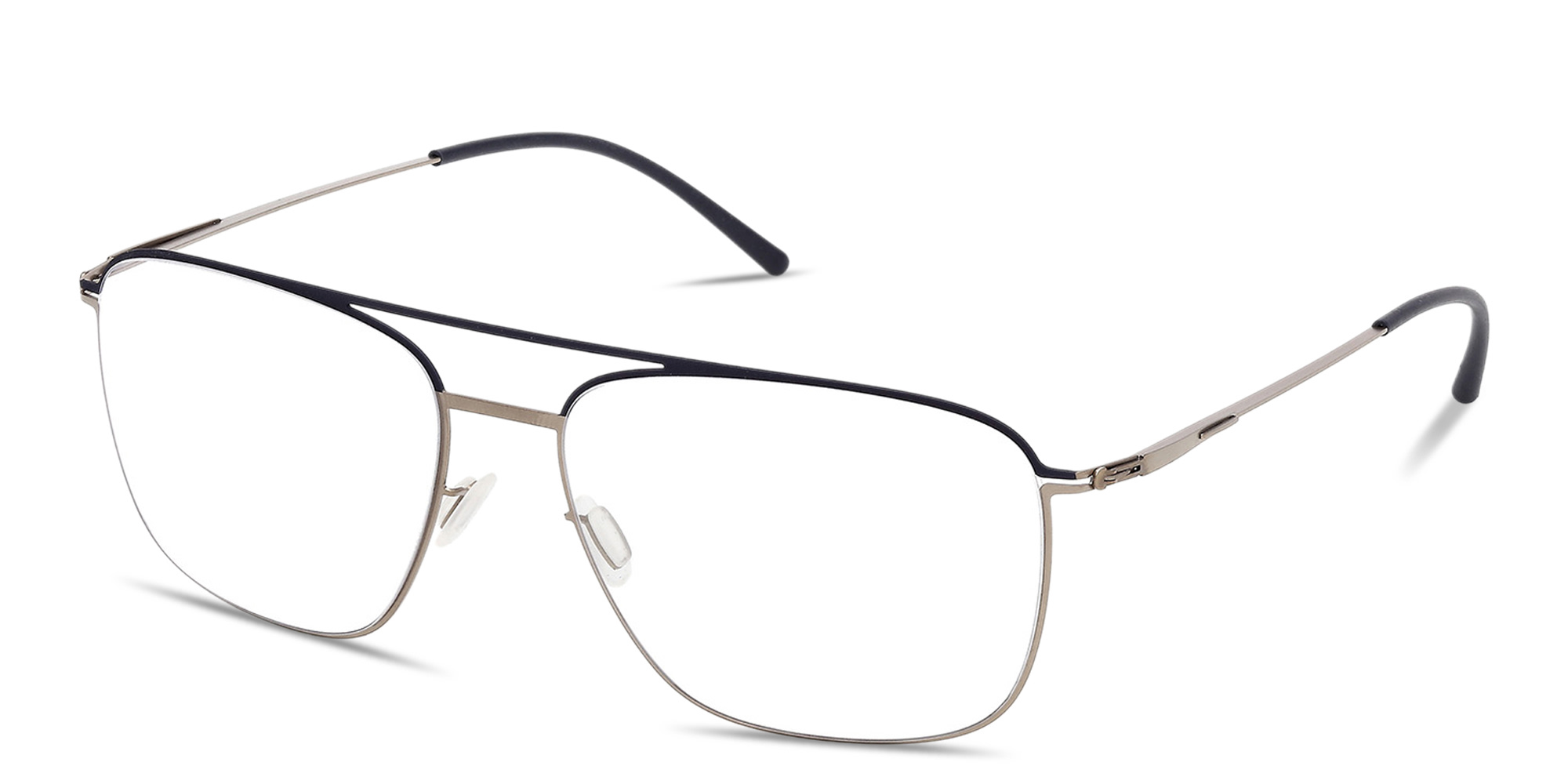 ic! berlin Wes Unisex Wide Aviator Eyeglasses in Matte Light Bronze – Product Photo 2