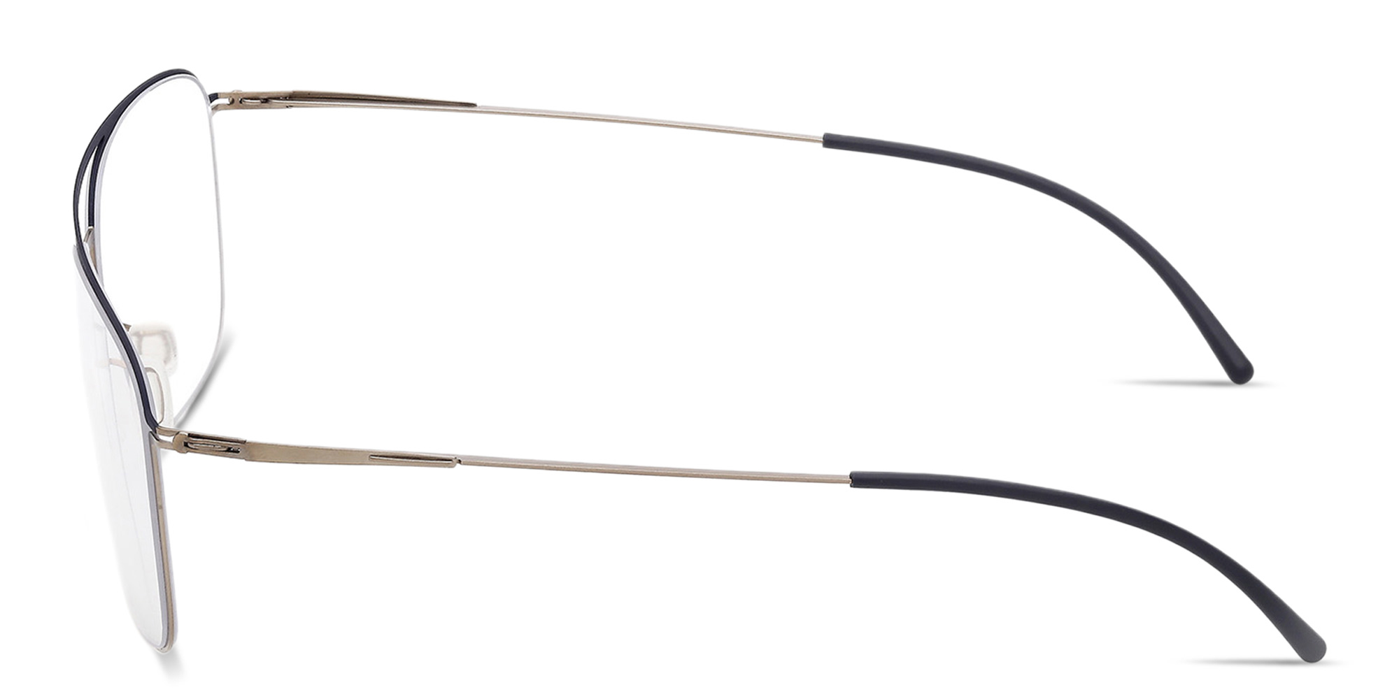 ic! berlin Wes Unisex Wide Aviator Eyeglasses in Matte Light Bronze – Product Photo 3