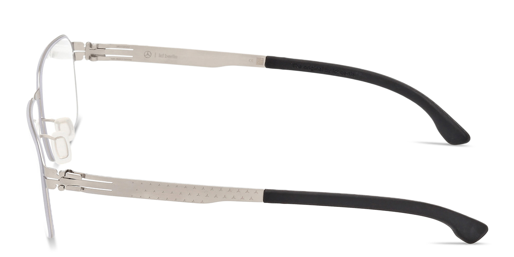 ic! berlin MB 13 Square Eyeglasses in Matte Light Ruthenium – Product Photo 3