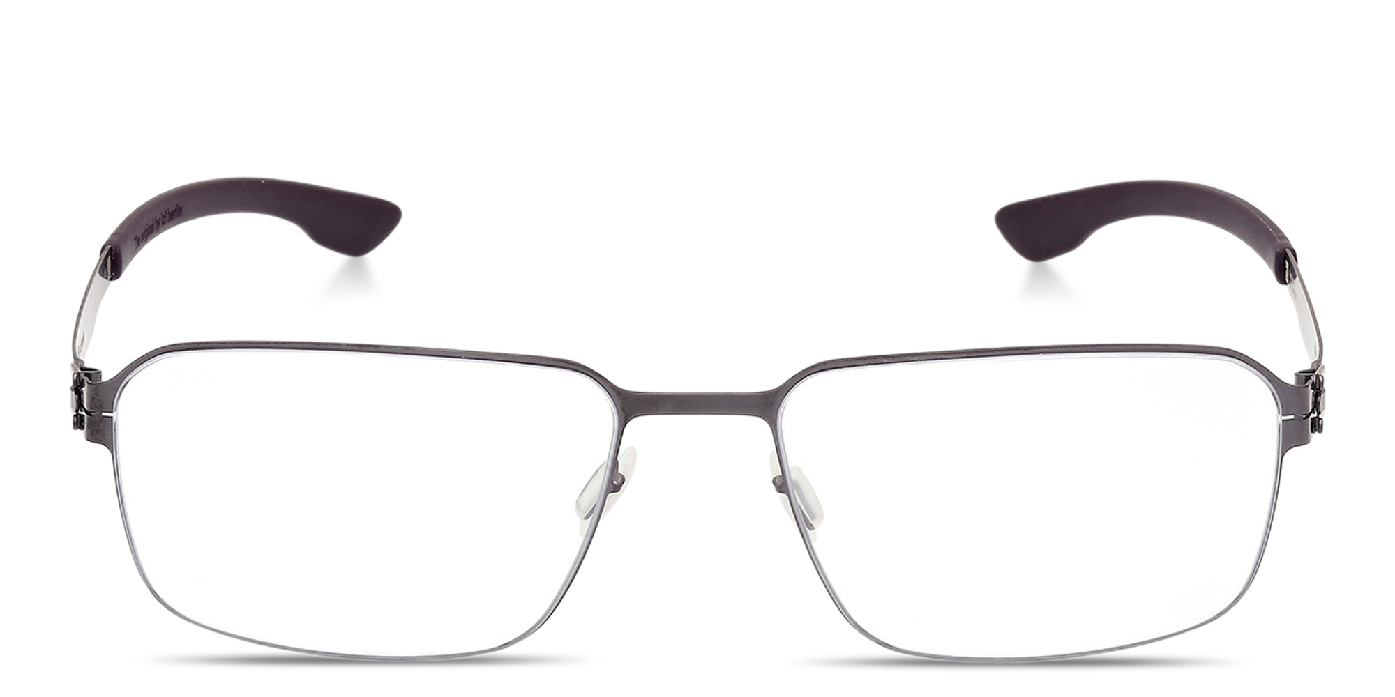 ic! berlin MB 13 Square Eyeglasses in Matte Gunmetal – Product Photo 1