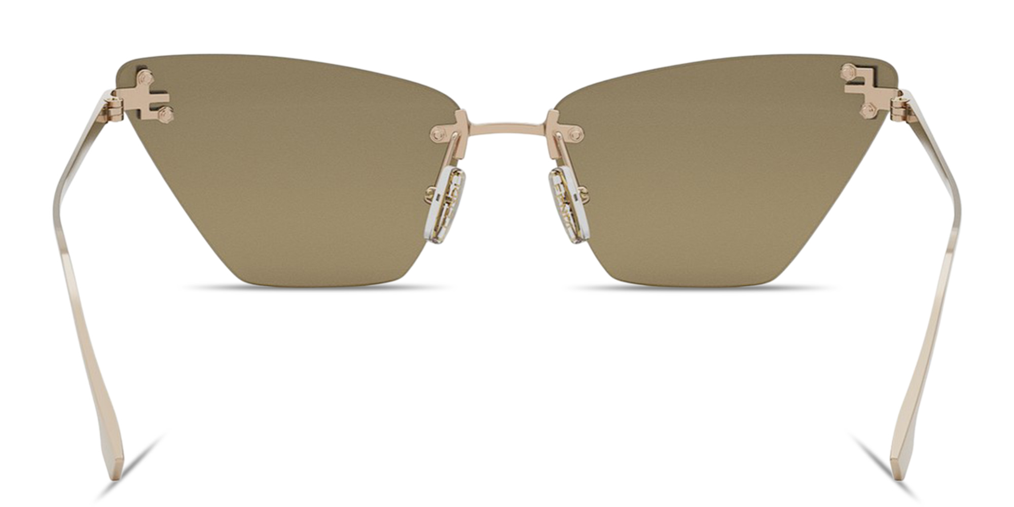 FENDI Fendi First Crystal Rimless Cat-Eye Sunglasses in Gold – Product Photo 4