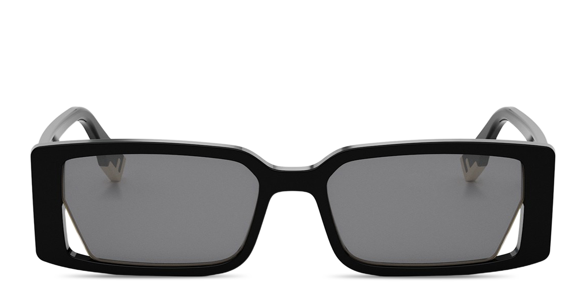 نظارات شمسية فندي واي بإطار مستطيل من فيندي بلون أسود - صورة المنتج 1