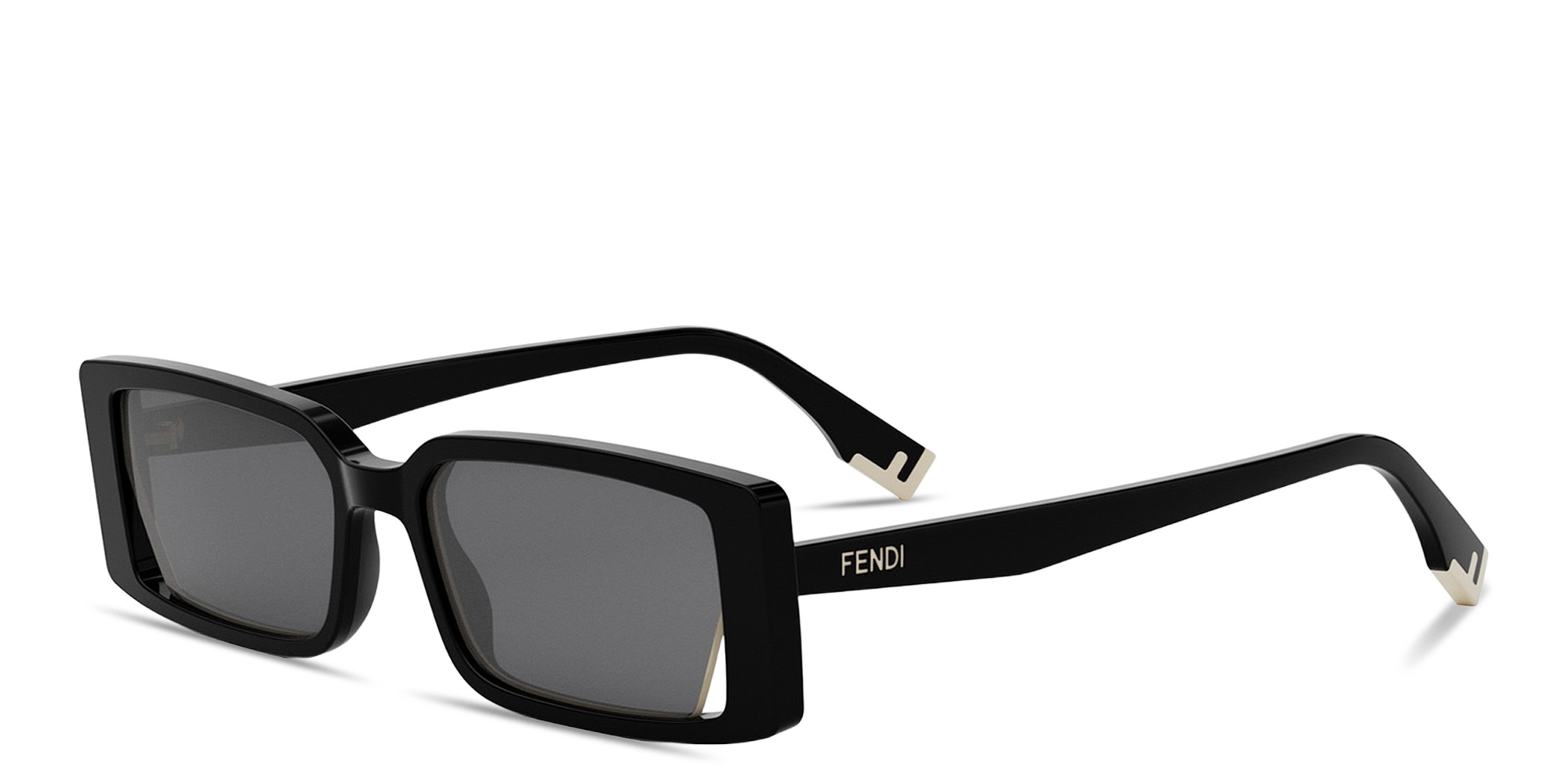 FENDI Fendi Way Rectangle Sunglasses in Black – Product Photo 2