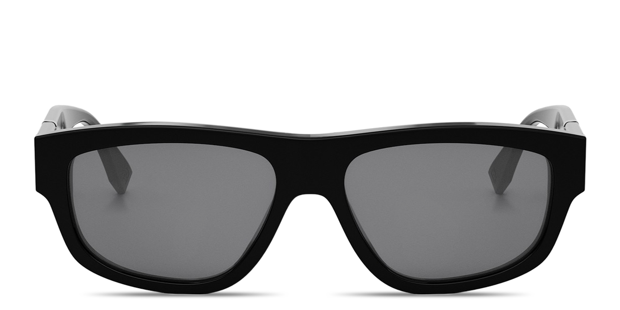 Shop FENDI Diagonal Irregular Sunglasses in Black online.