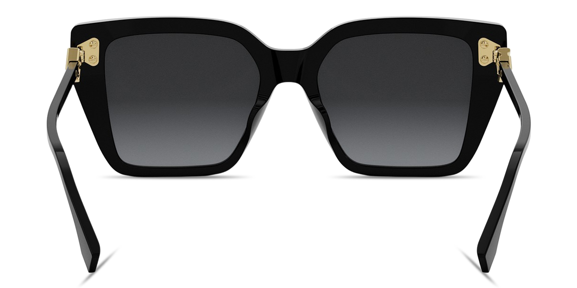 Shop FENDI FF Diamonds Square Sunglasses in Black online.