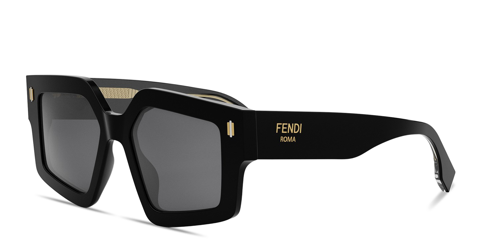 FENDI Roma Square Sunglasses in Black – Product Photo 2