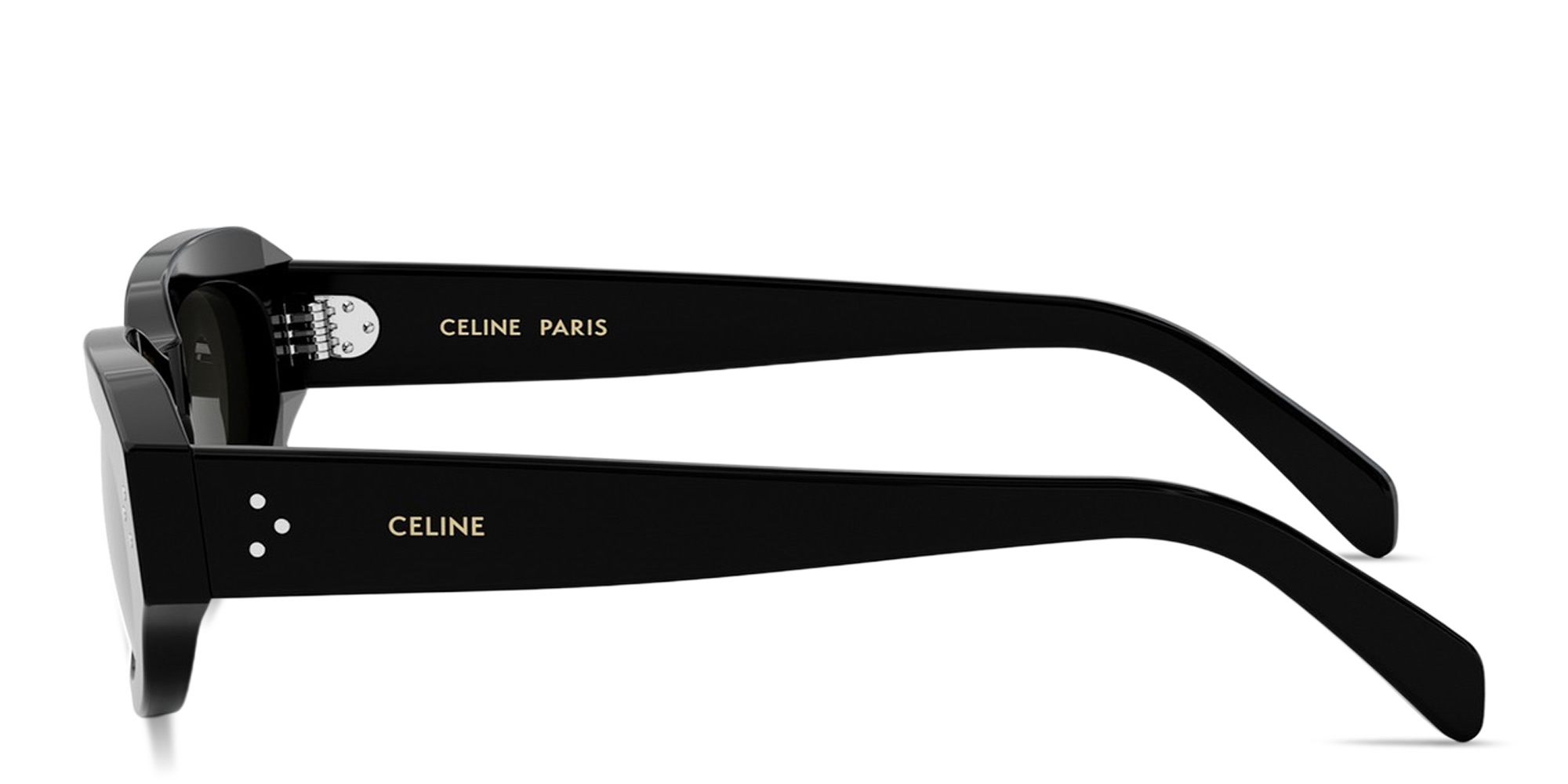 Shop CELINE CELINE 3 Dots Geometric Sunglasses in Black online.