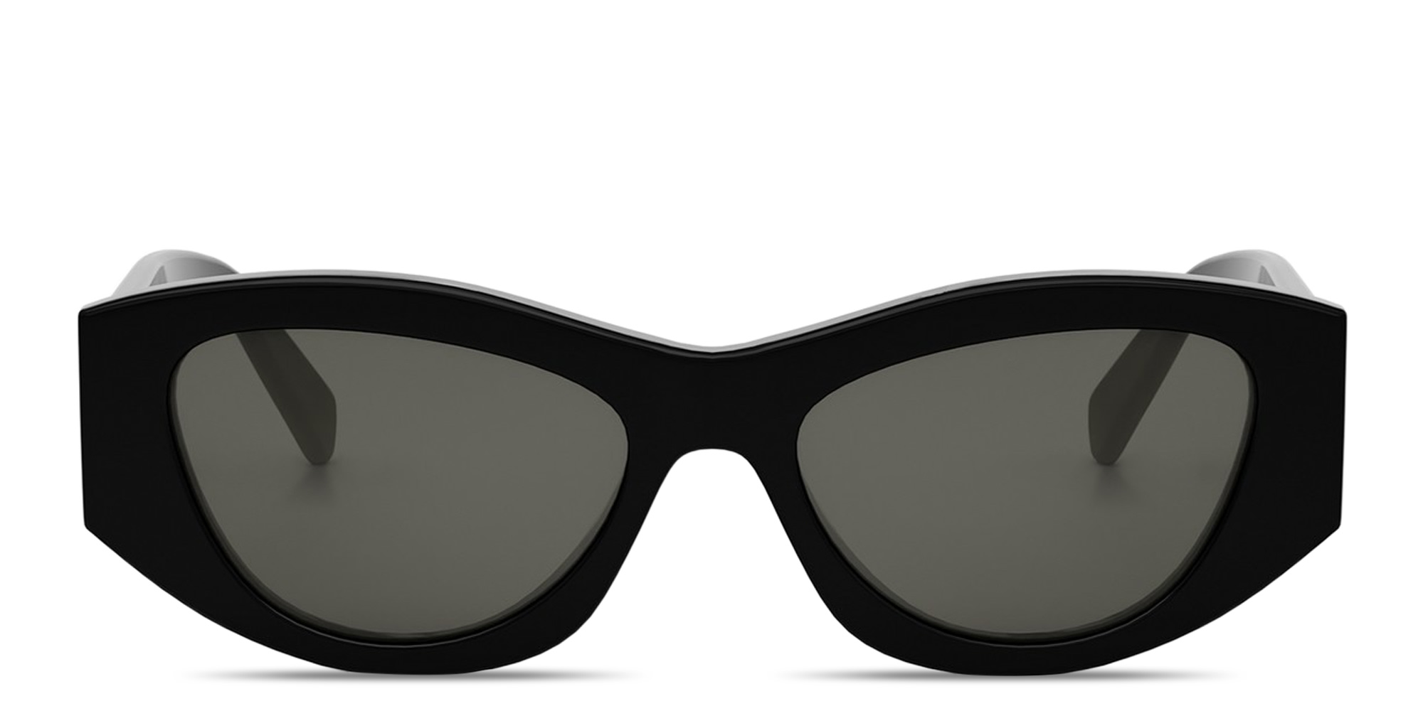 Shop CELINE Triomphe Irregular Sunglasses in Black online.