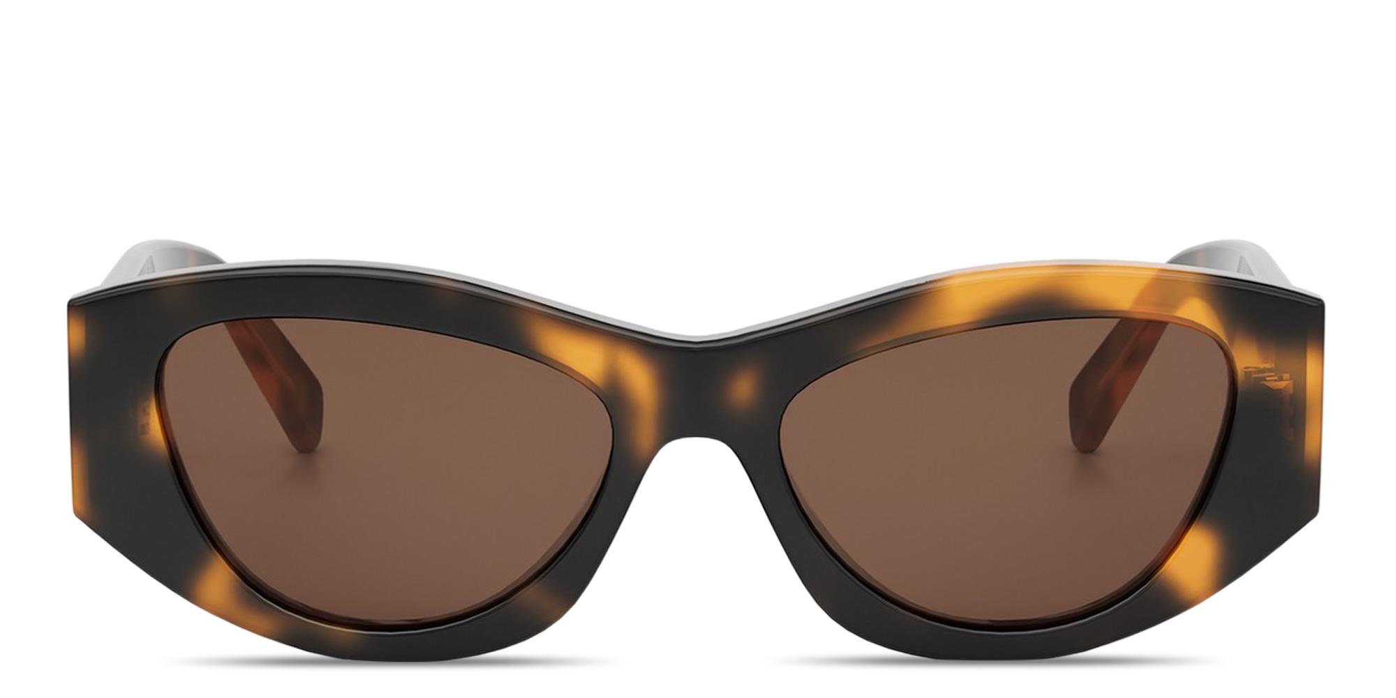 Shop CELINE Triomphe Geometric Sunglasses in Tortoise online.