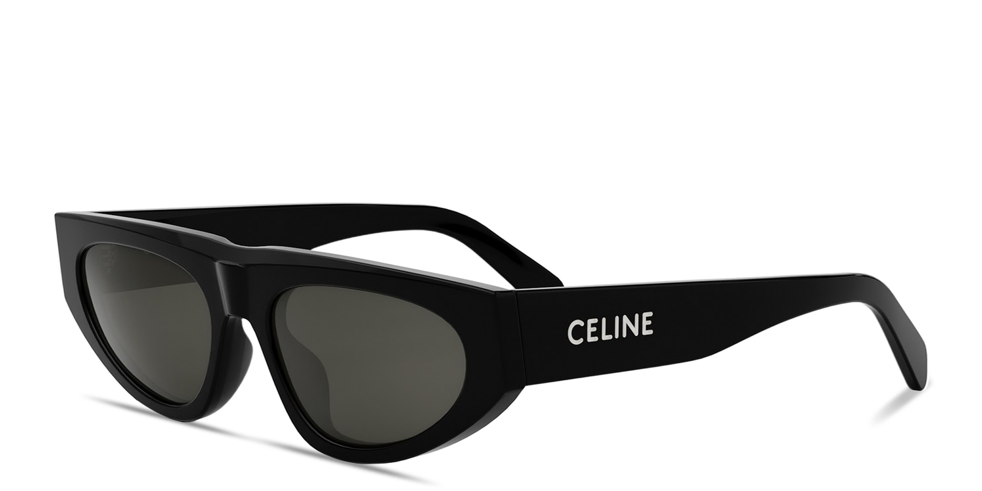 Shop CELINE Monochroms Geometric Sunglasses in Black online.