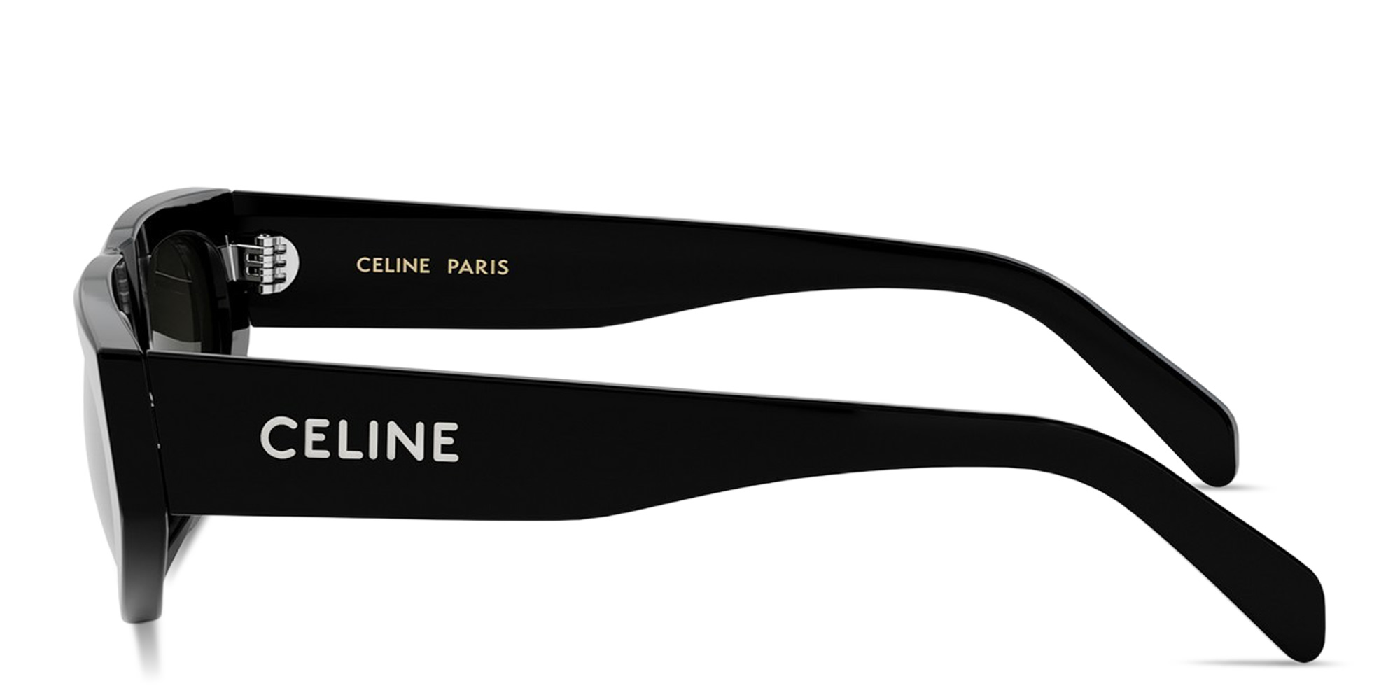 Shop CELINE Monochroms Geometric Sunglasses in Black online.