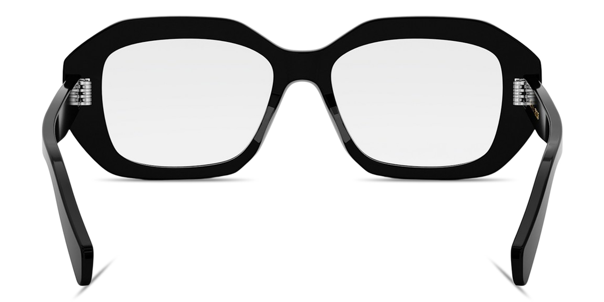 Shop CELINE CELINE 3 Dots Geometric Eyeglasses in Black online.