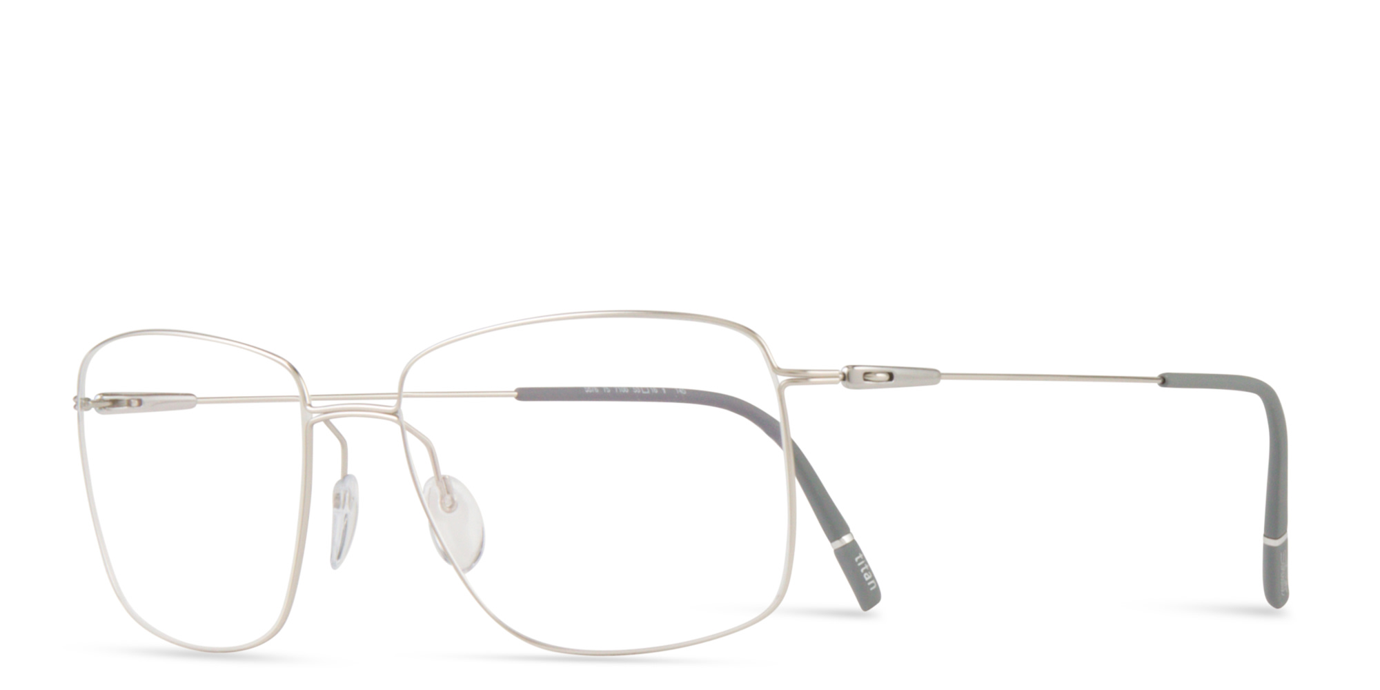 Shop Silhouette Dynamics Colorwave Square Eyeglasses in Silver online.