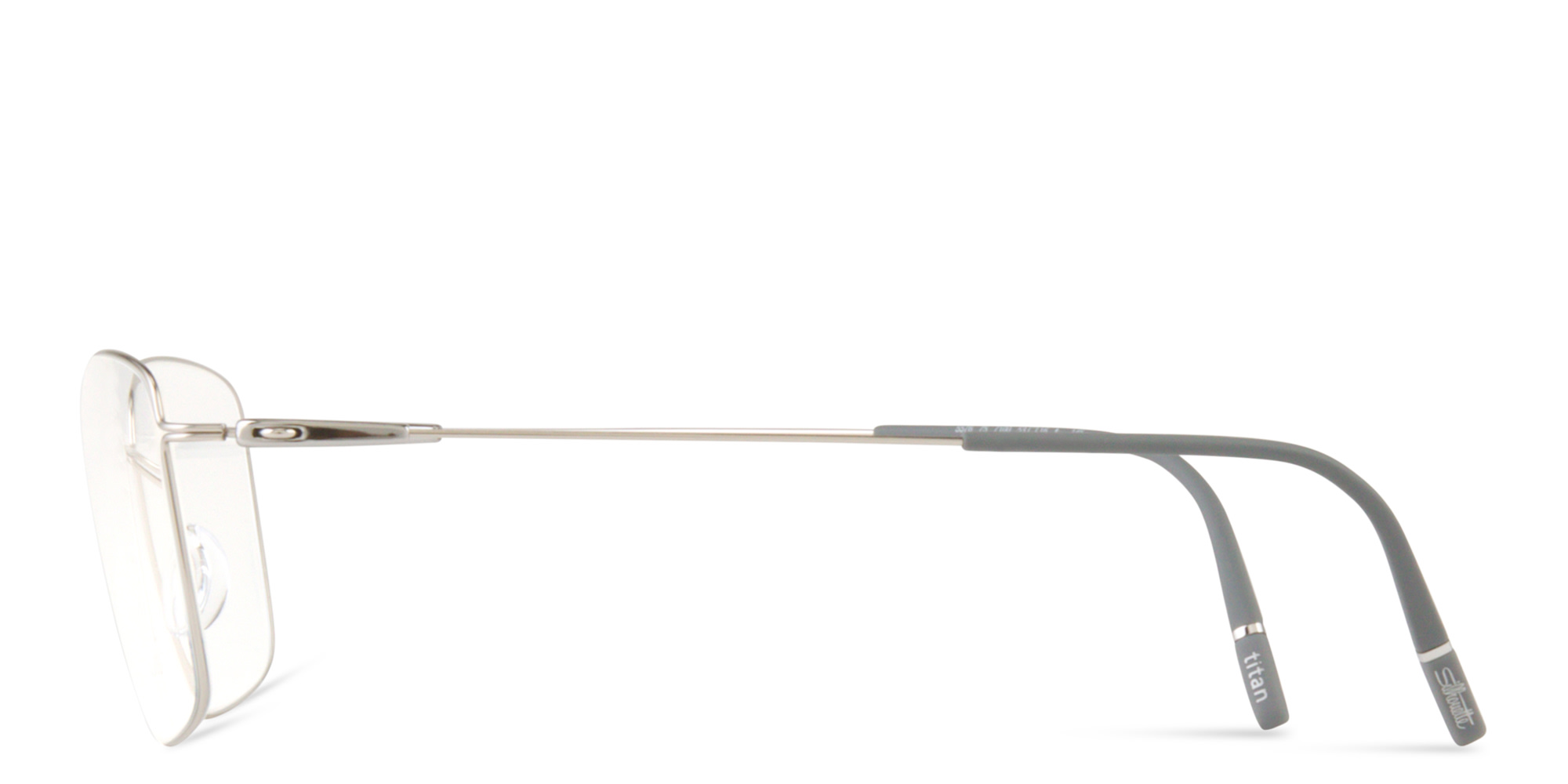 Shop Silhouette Dynamics Colorwave Square Eyeglasses in Silver online.