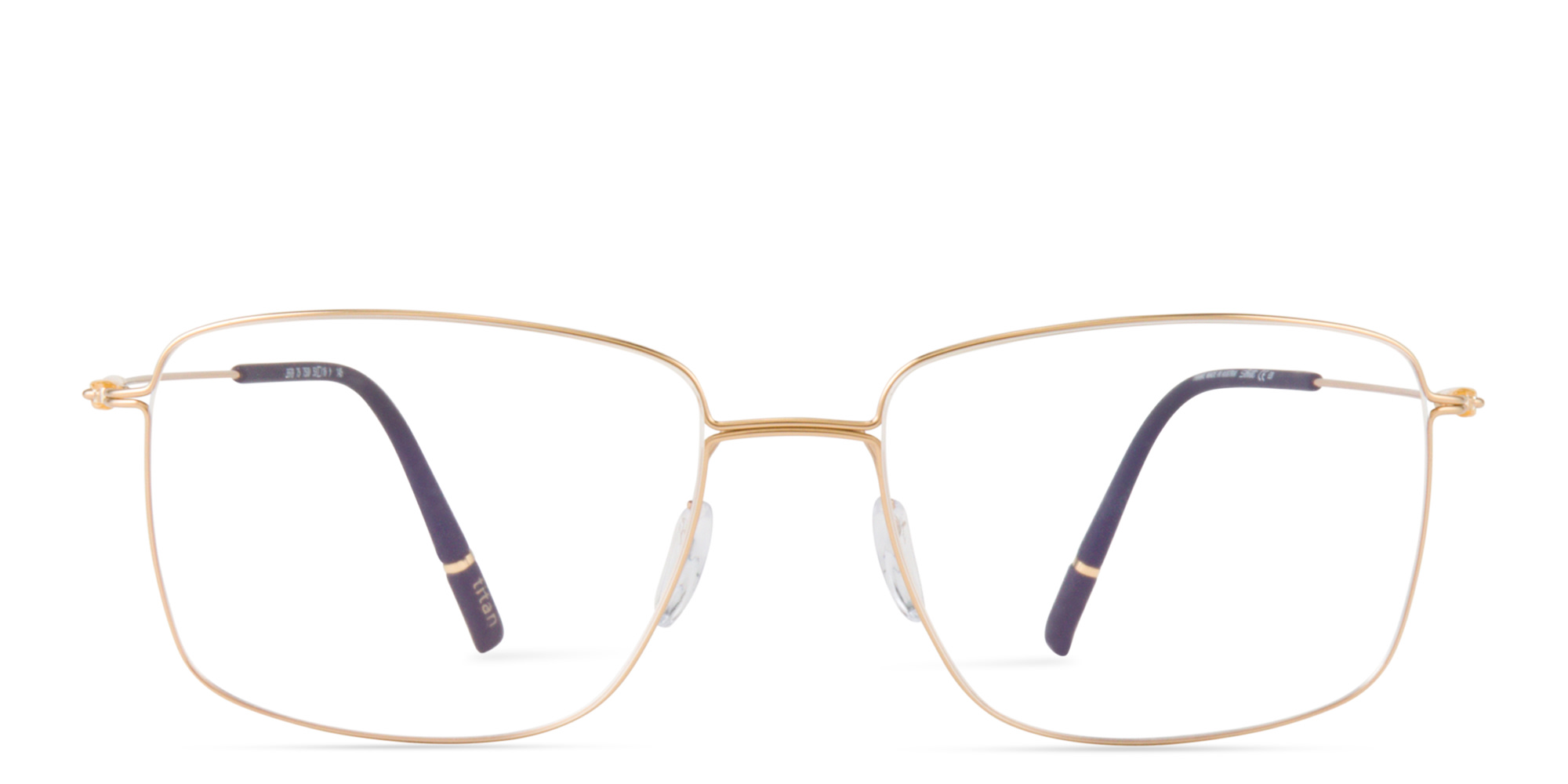 Shop Silhouette Dynamics Colorwave Square Eyeglasses in Gold online.