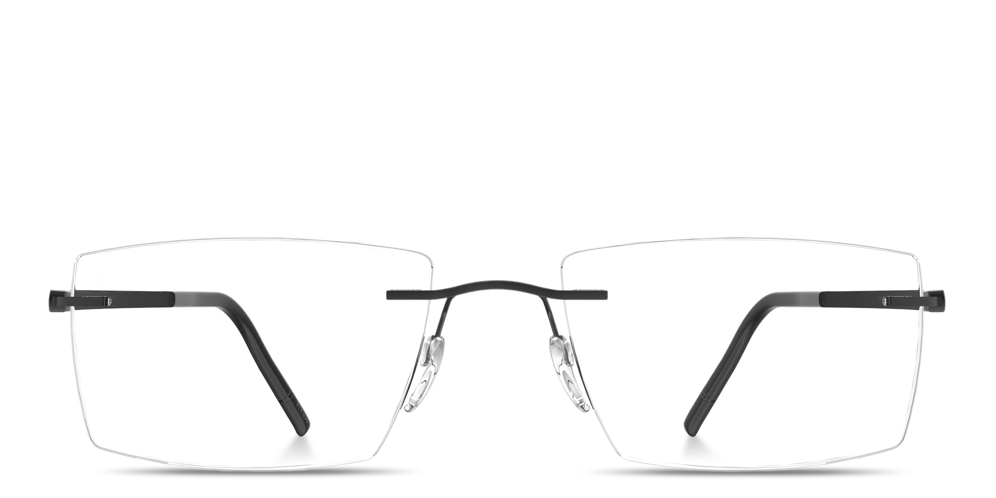 Silhouette The Dawn Rimless Square Eyeglasses in Black – Product Photo 1