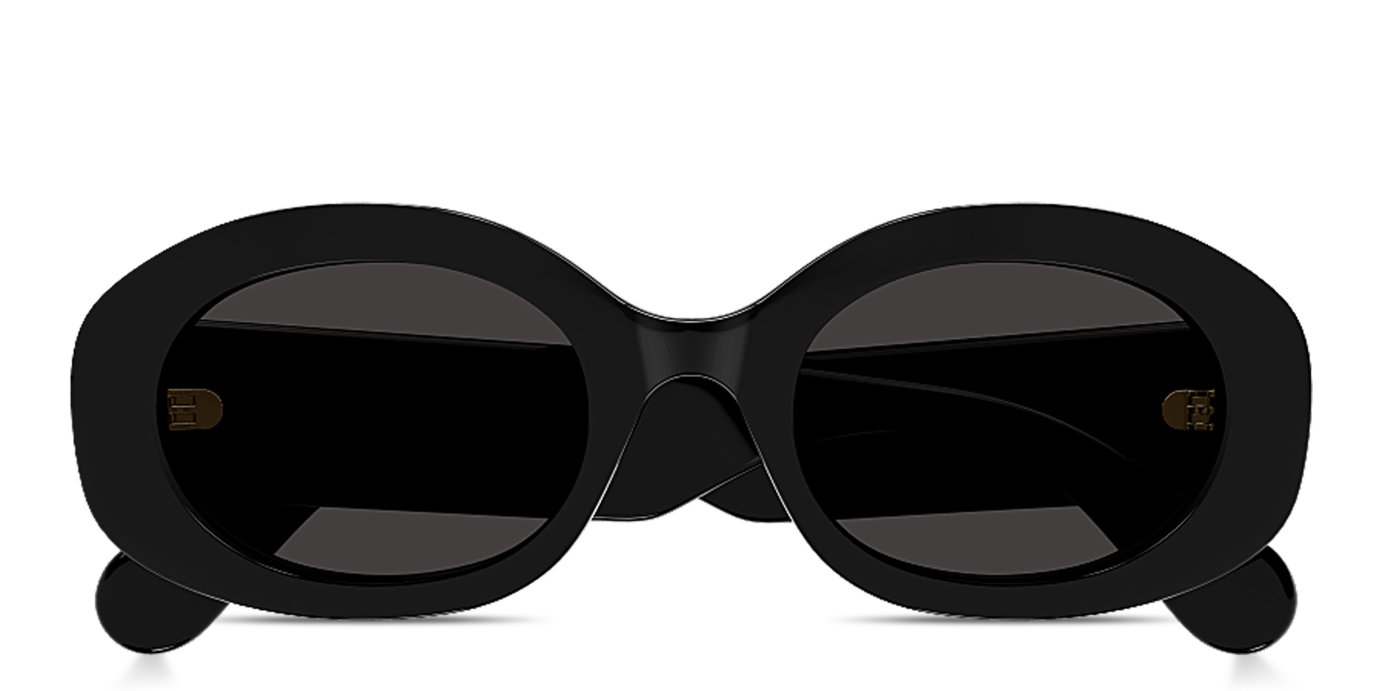 Shop Chloe Logo Signature Oval Sunglasses in Black online.