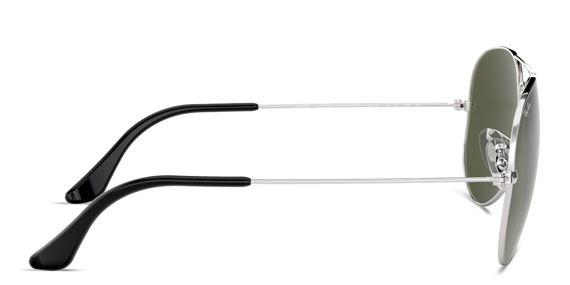 Ray-Ban Unisex Wide Aviator Sunglasses in Silver – Product Photo 3