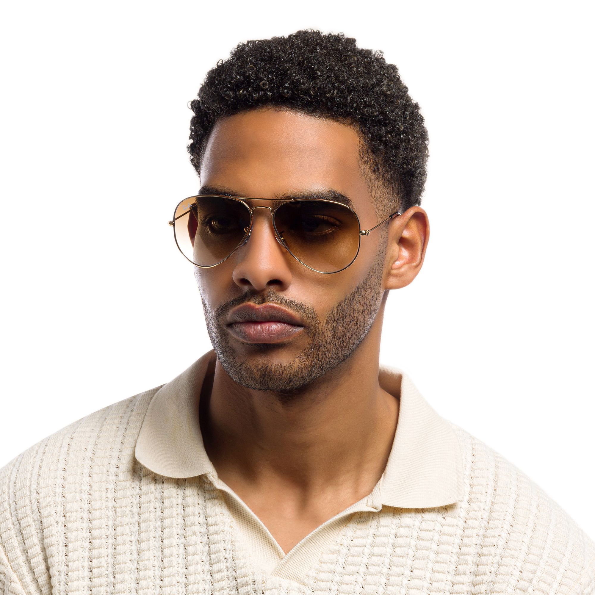 Ray-Ban Pilot Gradient Sunglasses in Gold – Product Photo 7