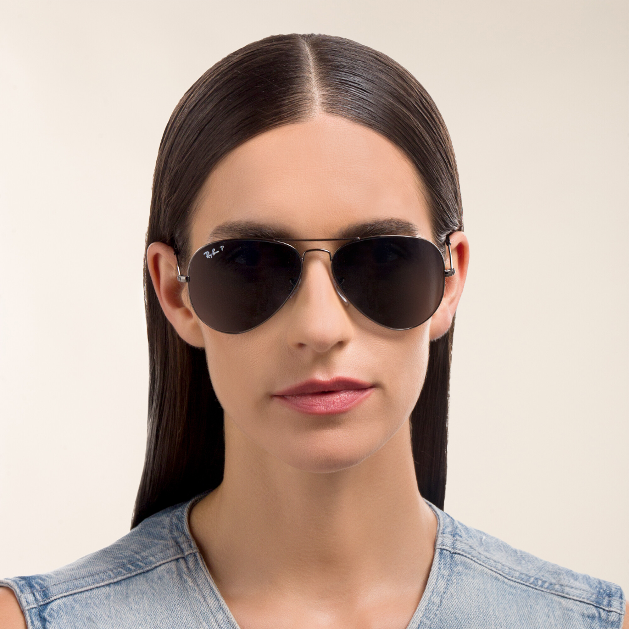 Ray-Ban Unisex Pilot Sunglasses in Gunmetal – Product Photo 5
