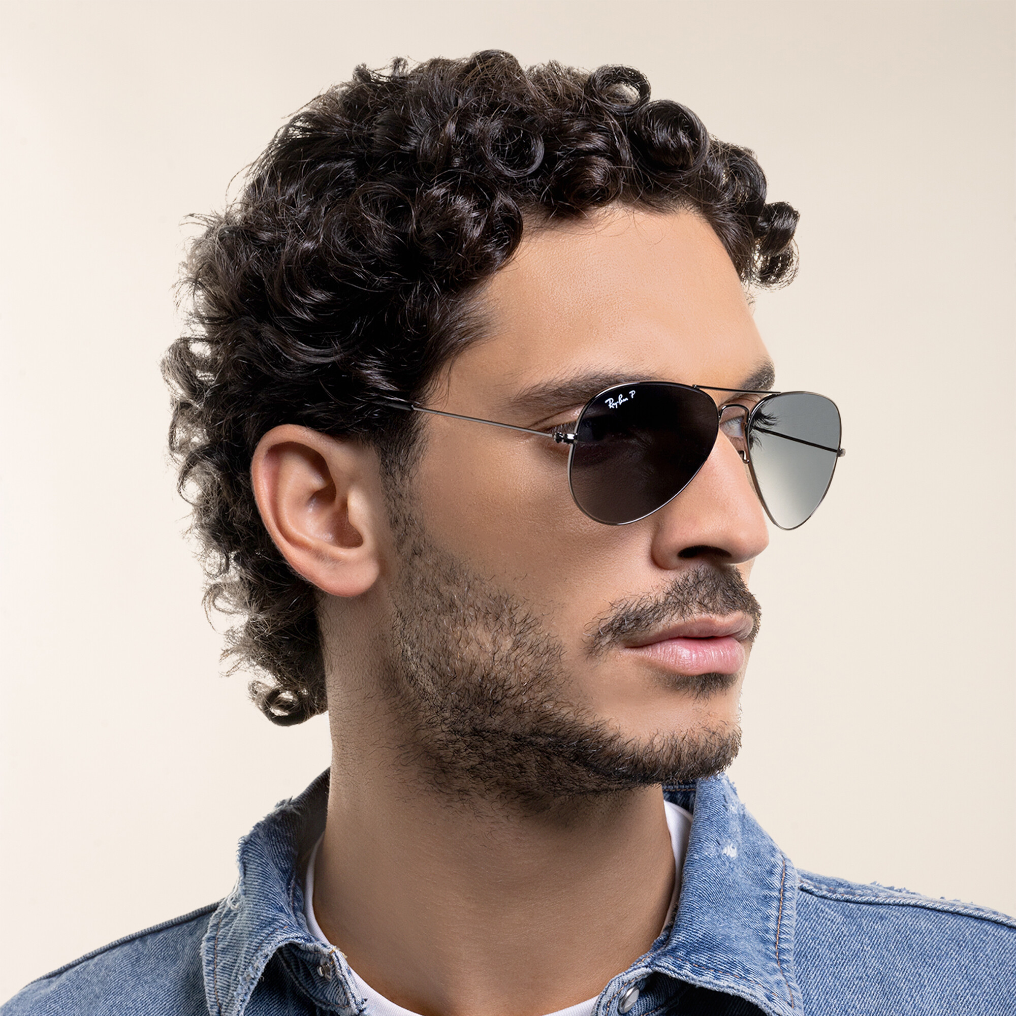 Ray-Ban Unisex Pilot Sunglasses in Gunmetal – Product Photo 8