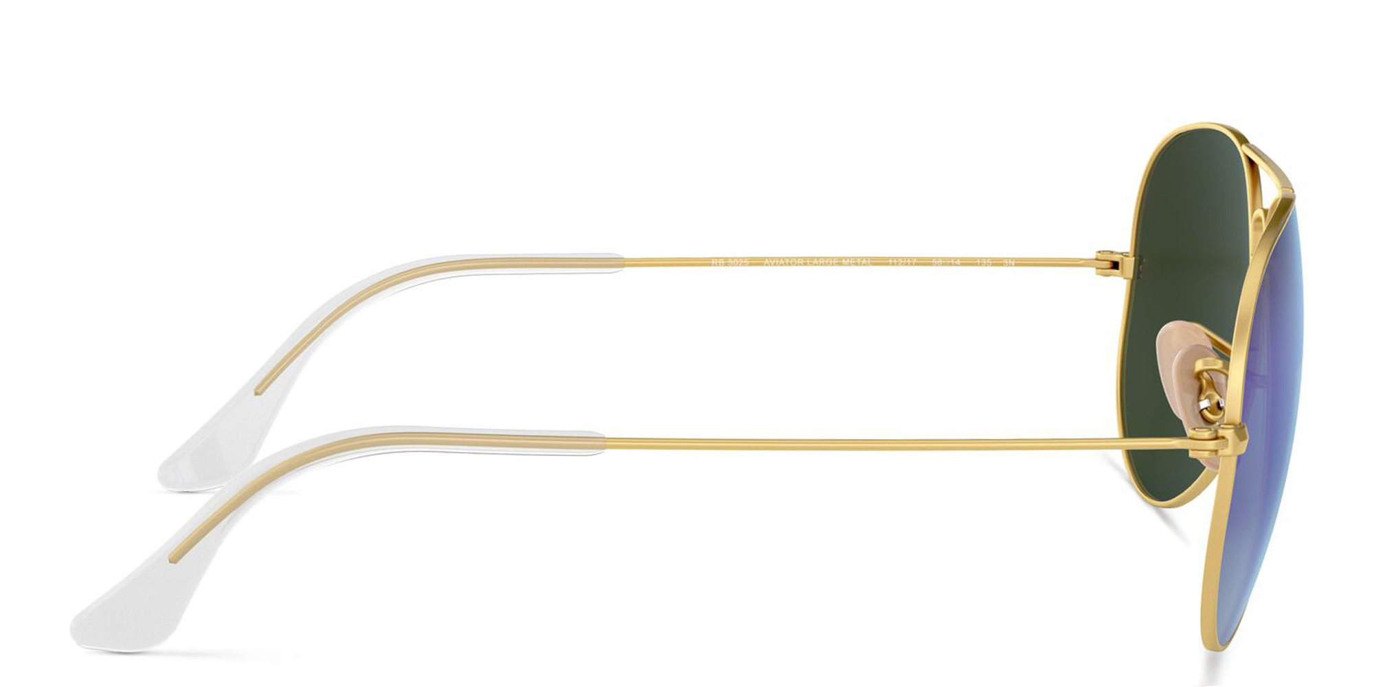 Shop Ray-Ban Unisex Aviator Sunglasses in Metal in Gold online.