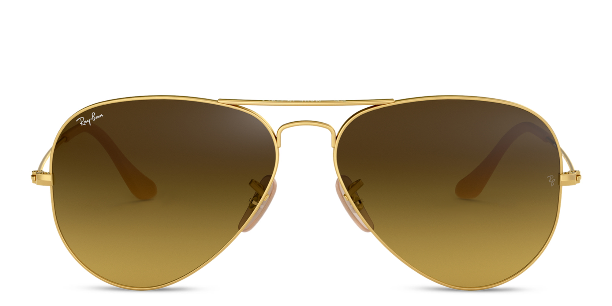 Shop Ray-Ban Unisex Pilot Sunglasses in Matte Gold online.