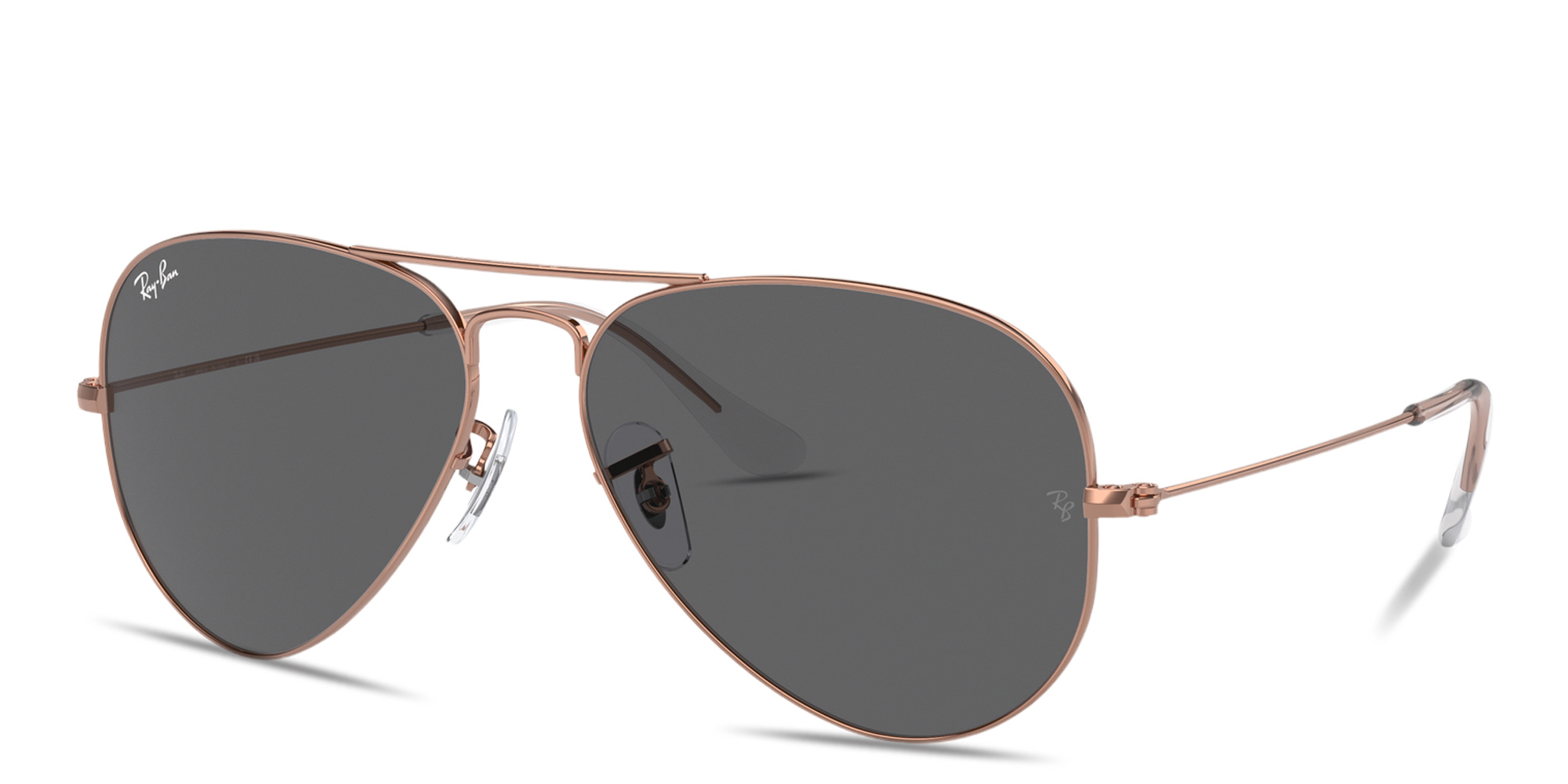 Shop Ray-Ban Aviator Pilot Sunglasses in Rose Gold online.
