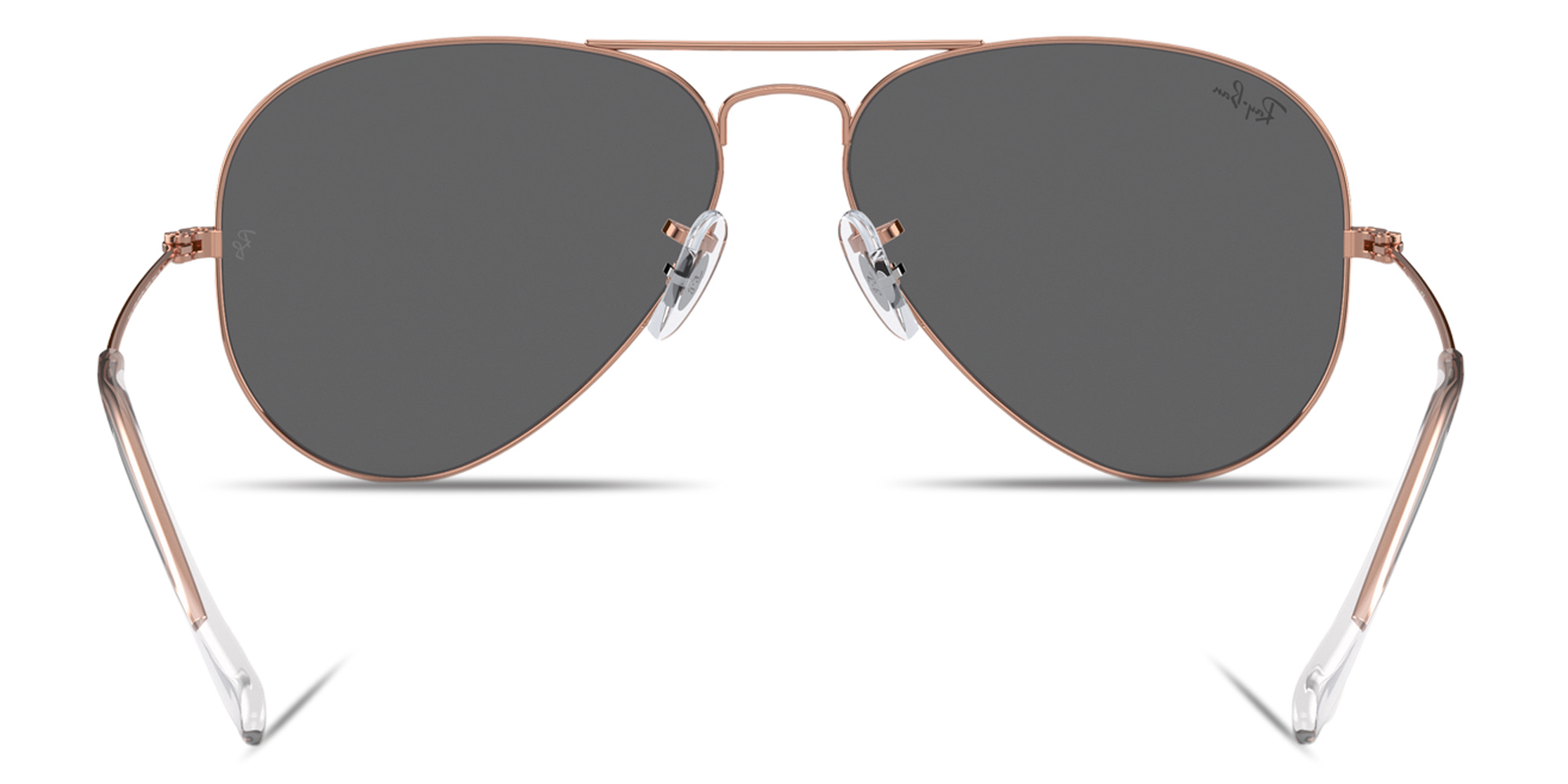 Shop Ray-Ban Aviator Pilot Sunglasses in Rose Gold online.