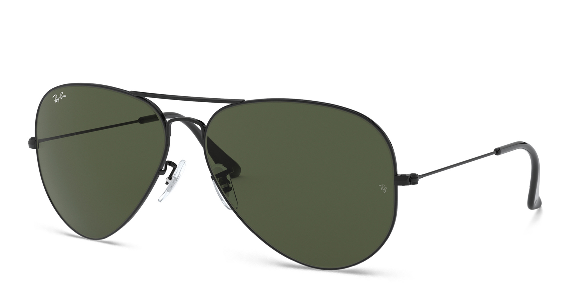 Shop Ray-Ban Aviator Large Metal II Unisex Sunglasses in Black online.