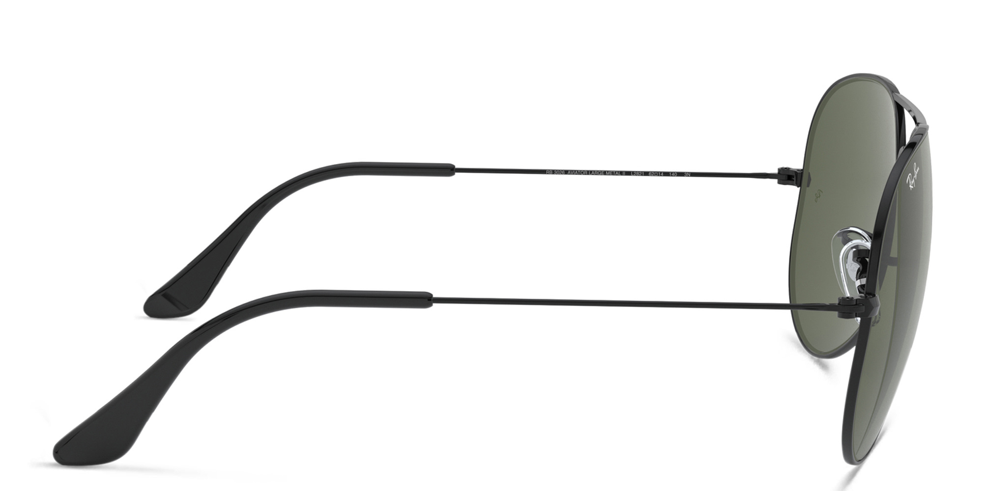 Shop Ray-Ban Aviator Large Metal II Unisex Sunglasses in Black online.