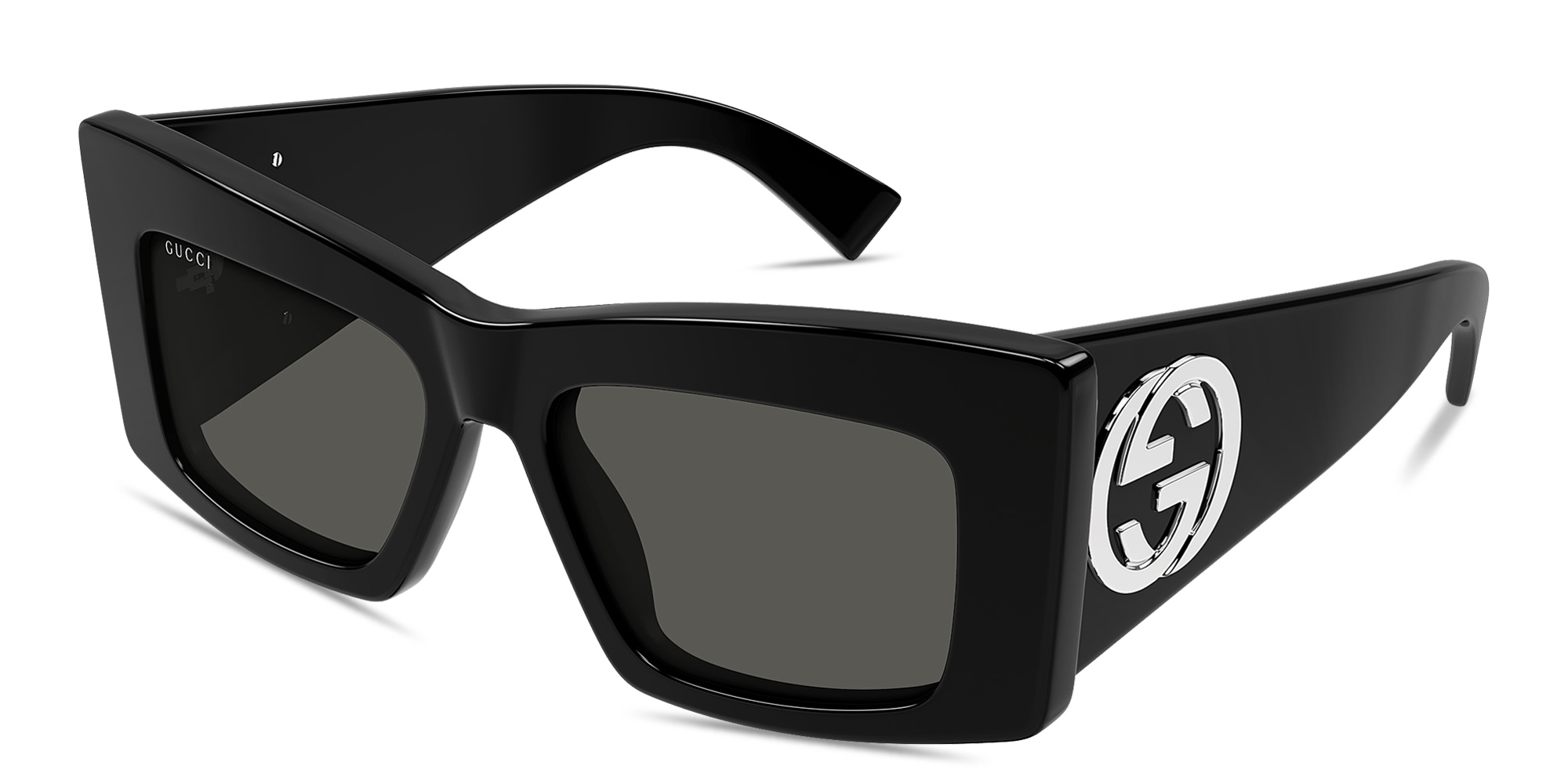 Shop GUCCI GG Cat-Eye Sunglasses in Black online.