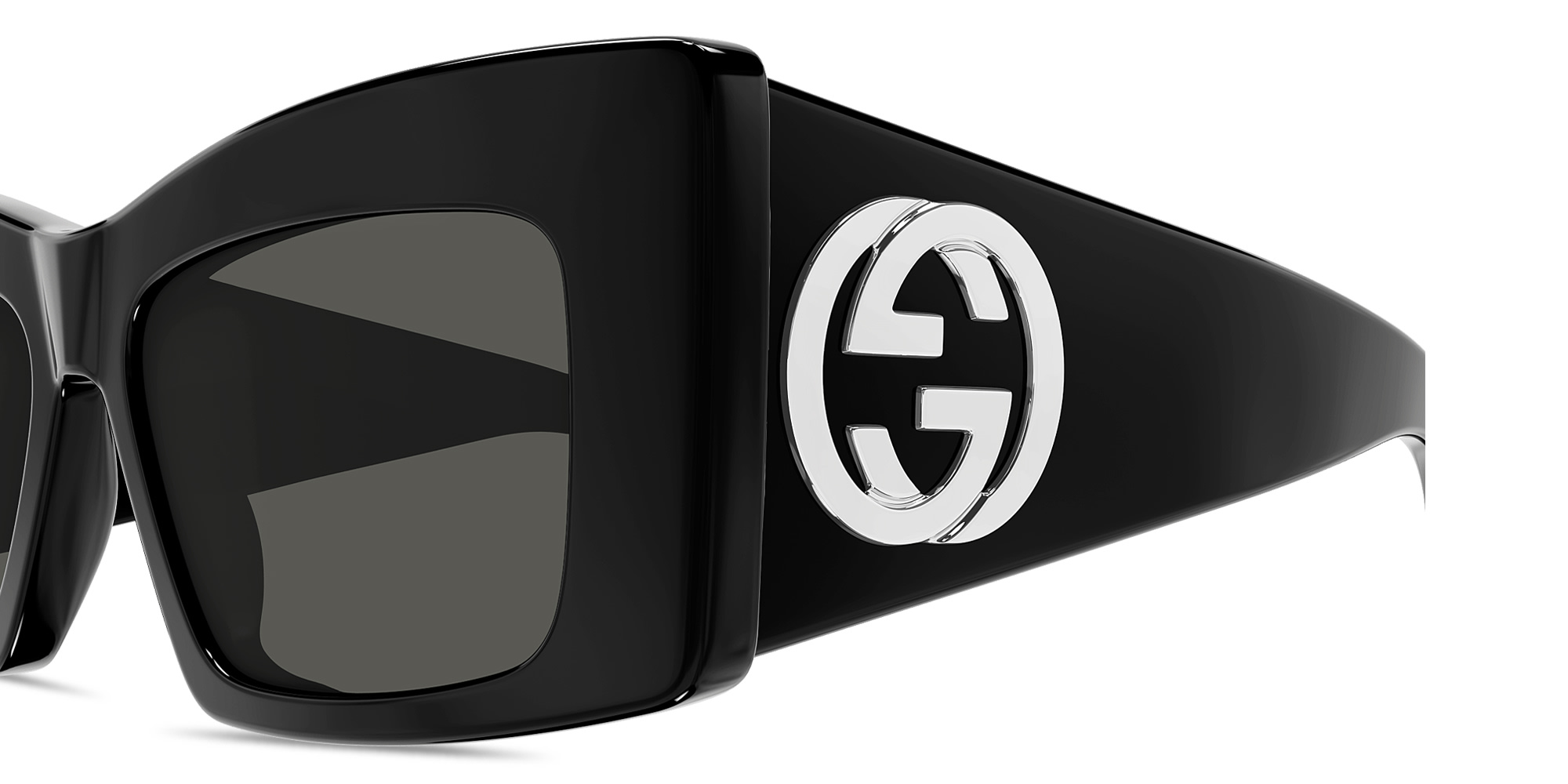 Shop GUCCI GG Cat-Eye Sunglasses in Black online.