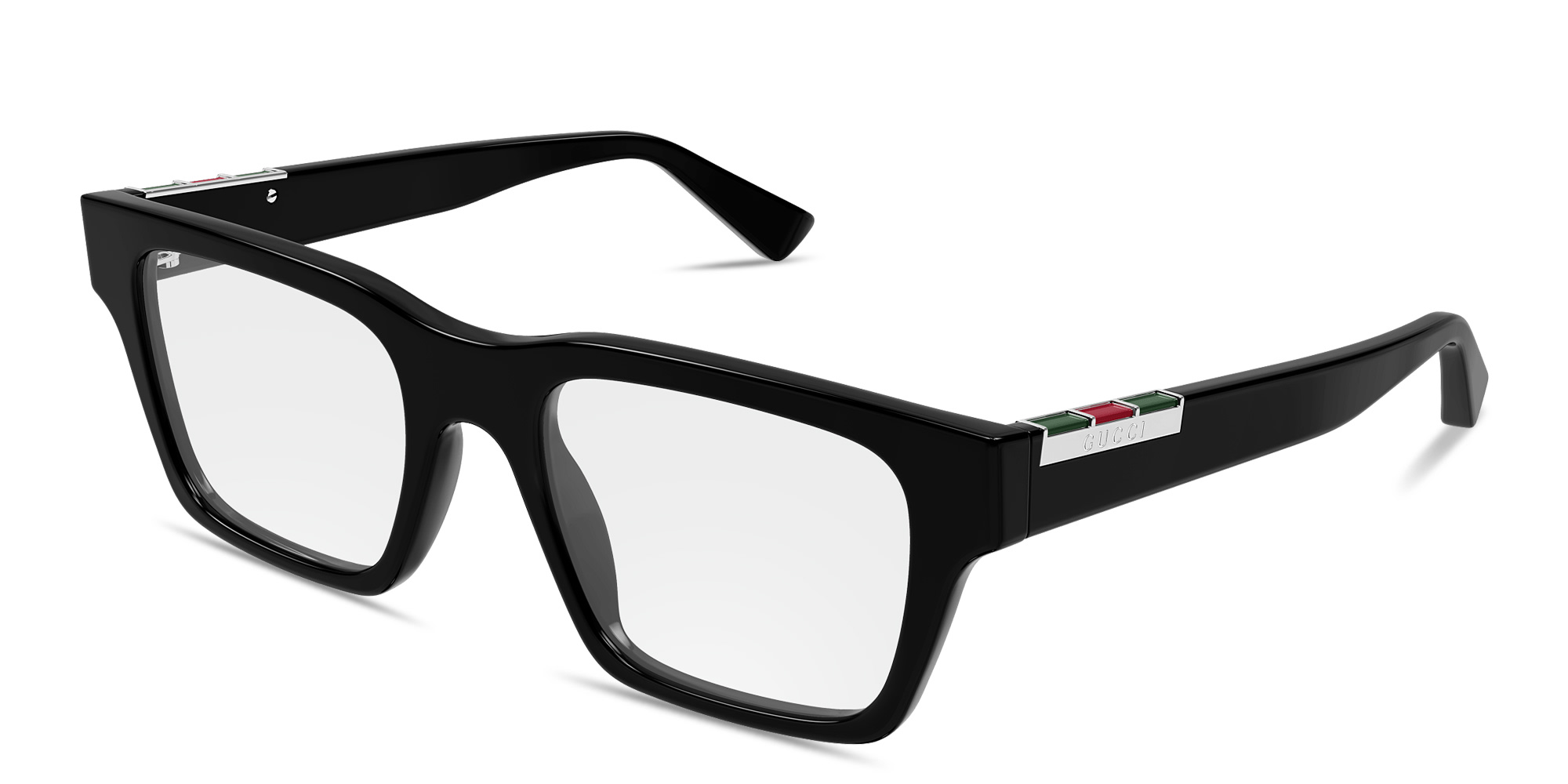 GUCCI Web Square Eyeglasses in Black – Product Photo 2
