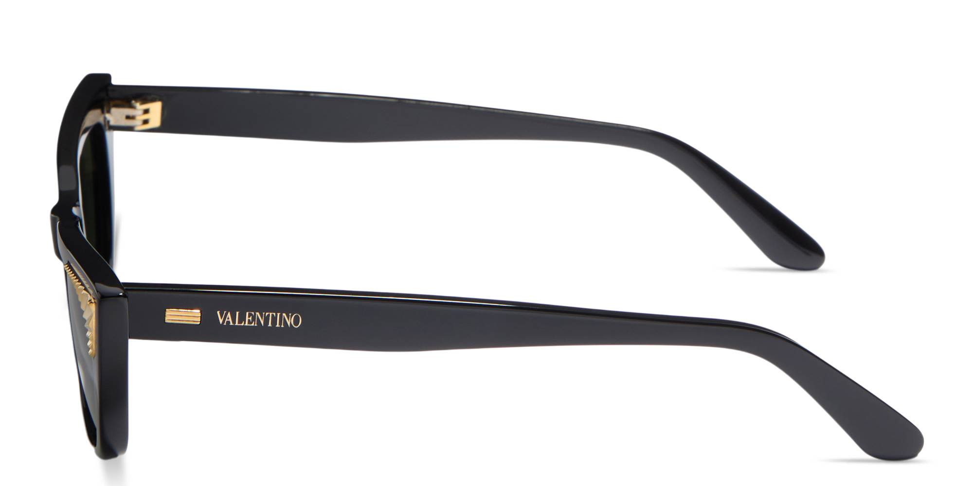 Shop VALENTINO Logo Signature Cat-Eye Sunglasses in Black online.
