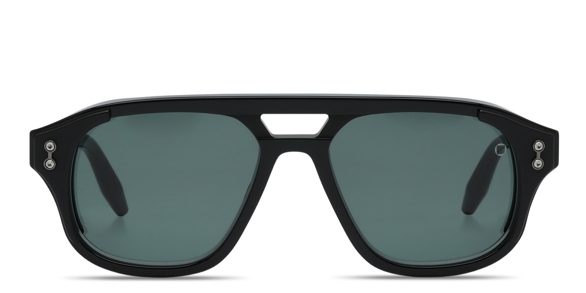 Shop AKONI Phoenix Unisex Aviator Sunglasses in Black online.