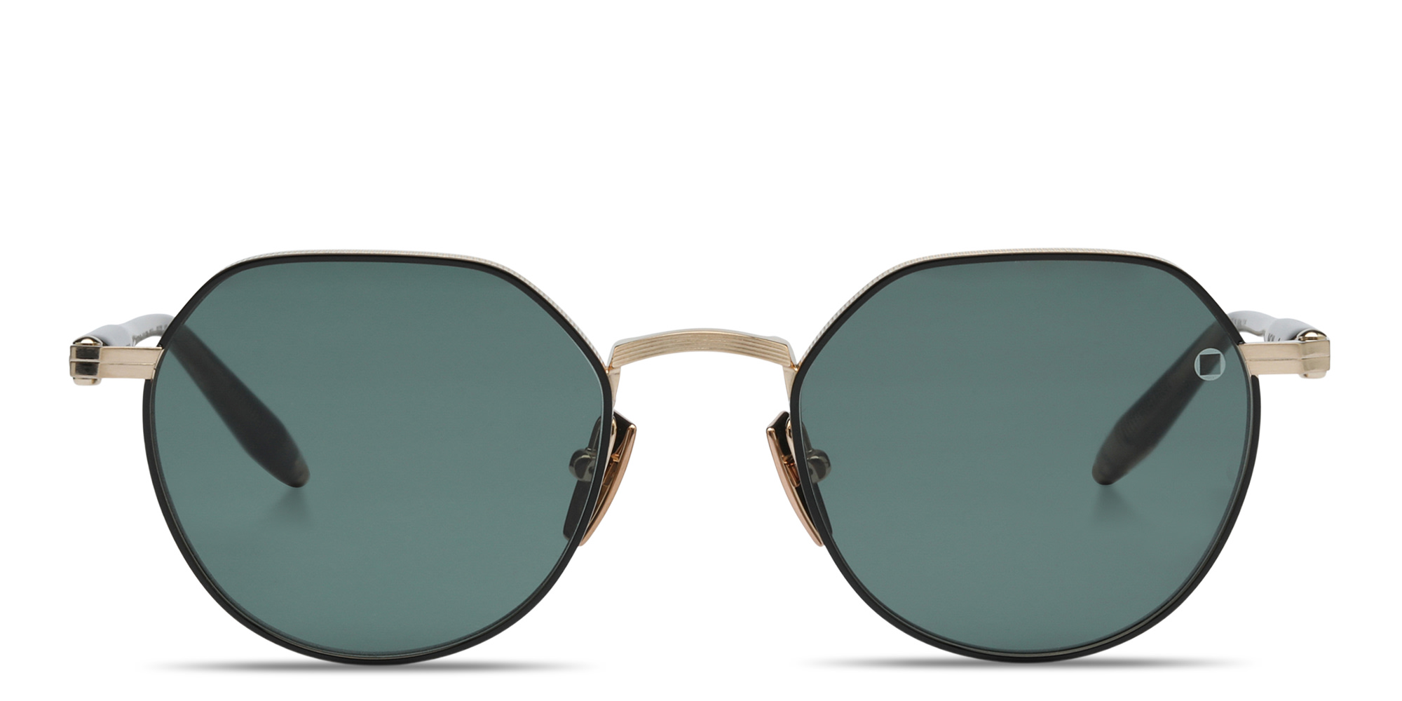 Shop AKONI Themis Unisex Panthos Sunglasses in Gold online.