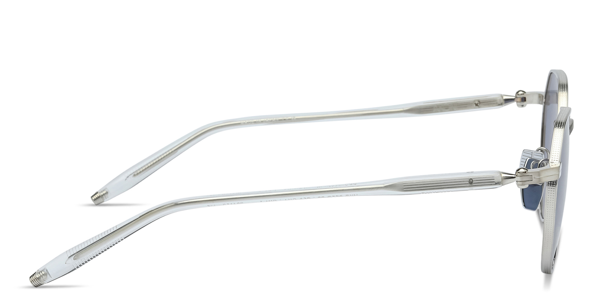 Shop AKONI Themis Unisex Panthos Sunglasses in Silver online.