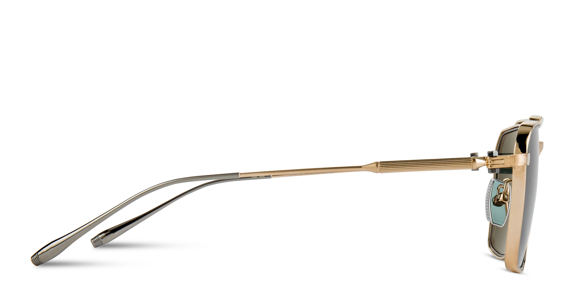 Shop AKONI Telesto Unisex Aviator Sunglasses in Gold online.